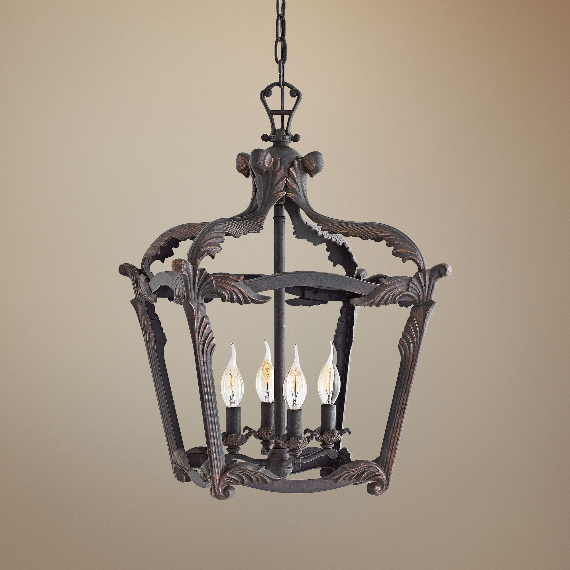 Hinkley Sorrento 16 1/4"W Aged Iron 4-Light Foyer Pendant