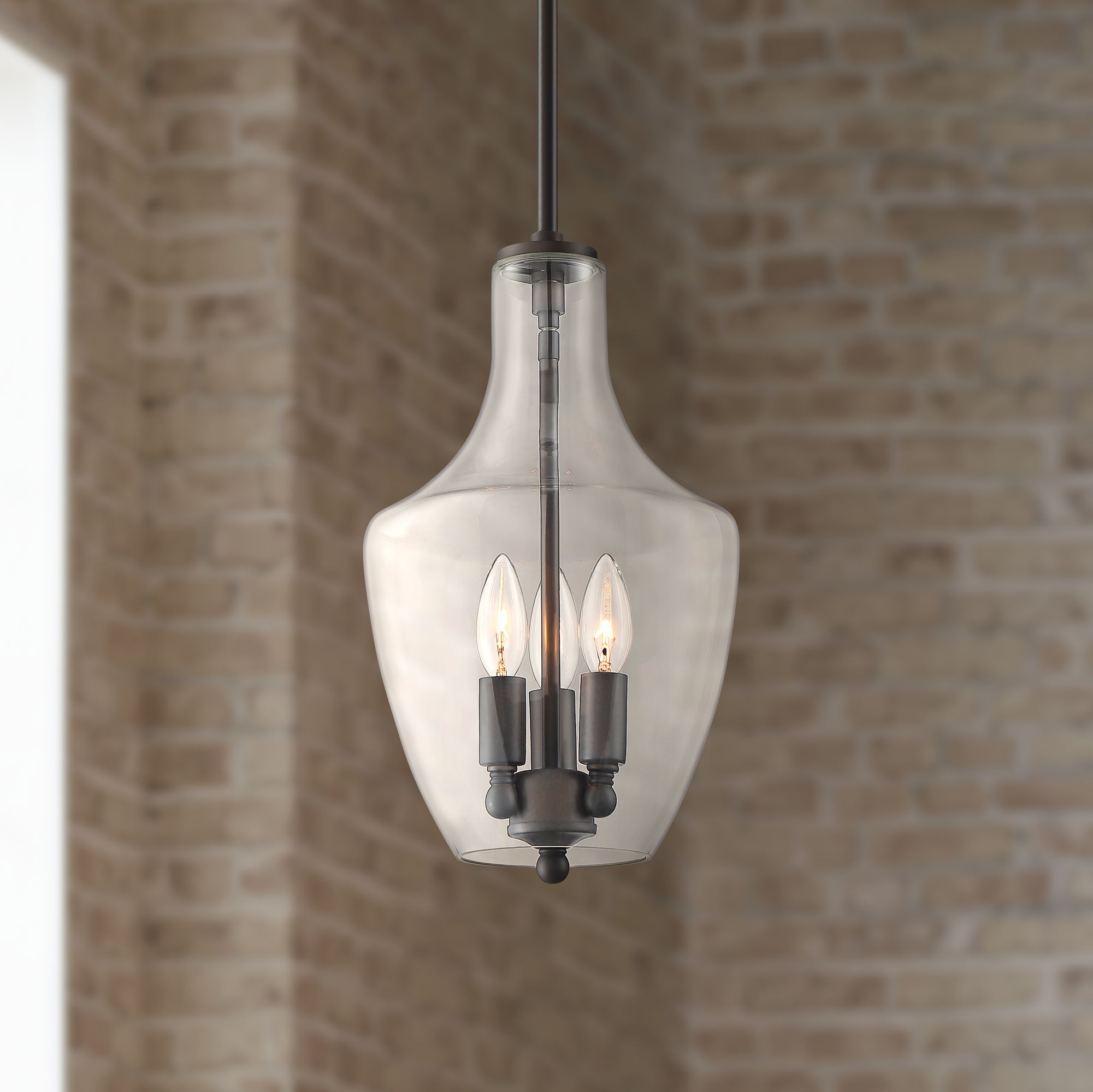 Ellison 9" Wide Bronze 3-Light Mini Pendant