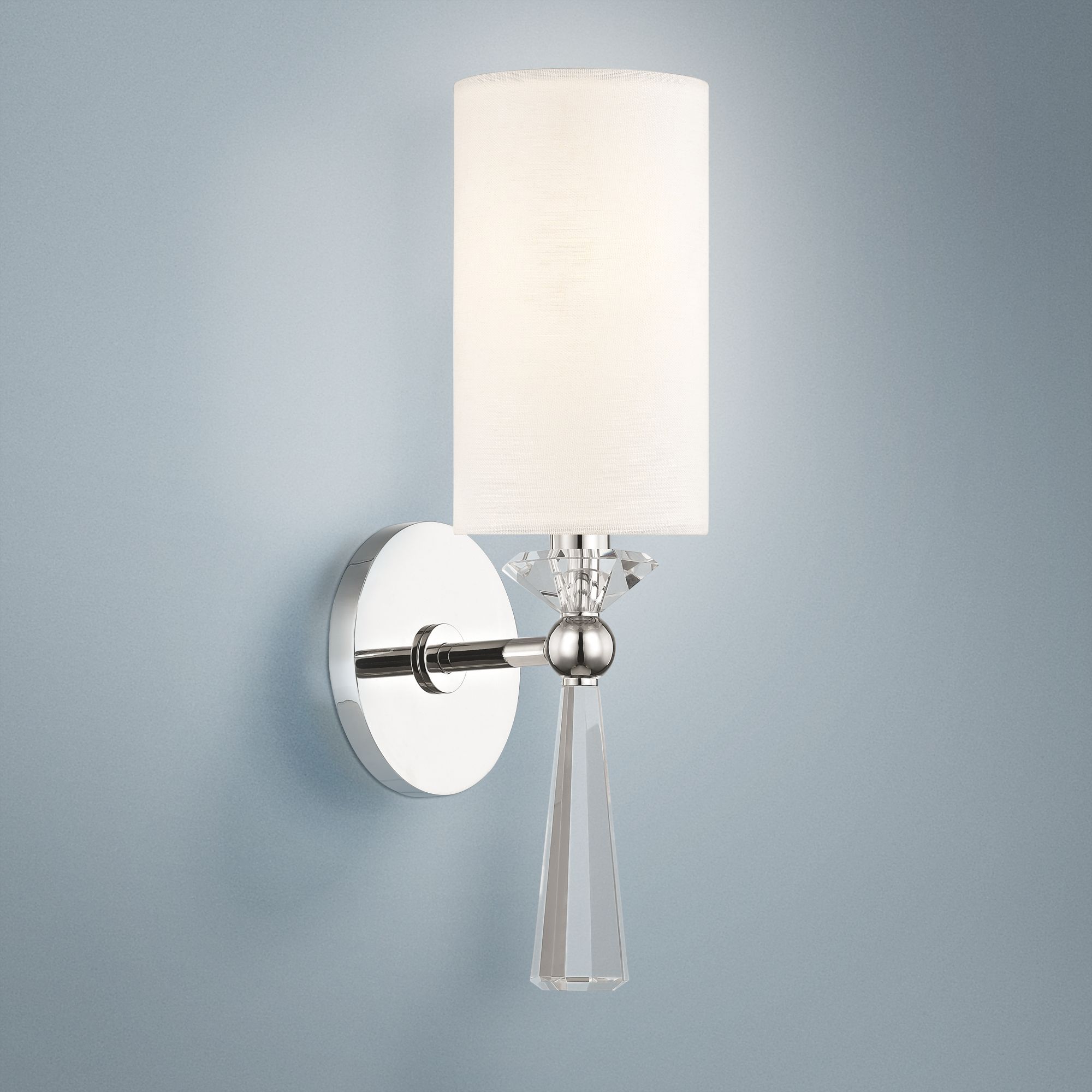 Hudson Valley Birch 14 3/4" High Polished Nickel Wall Sconce