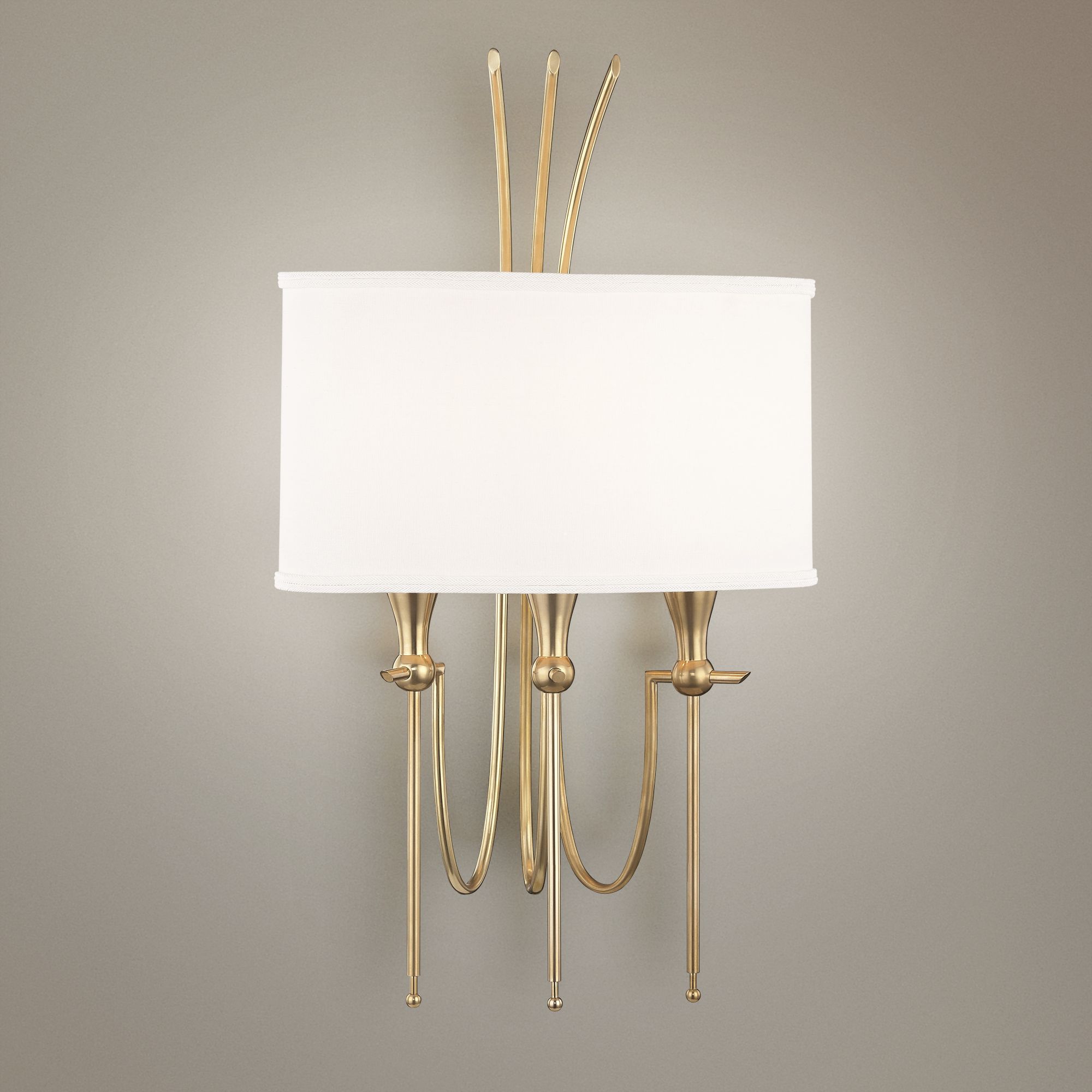 Damaris 23 1/2" High Aged Brass 3-Light Wall Sconce