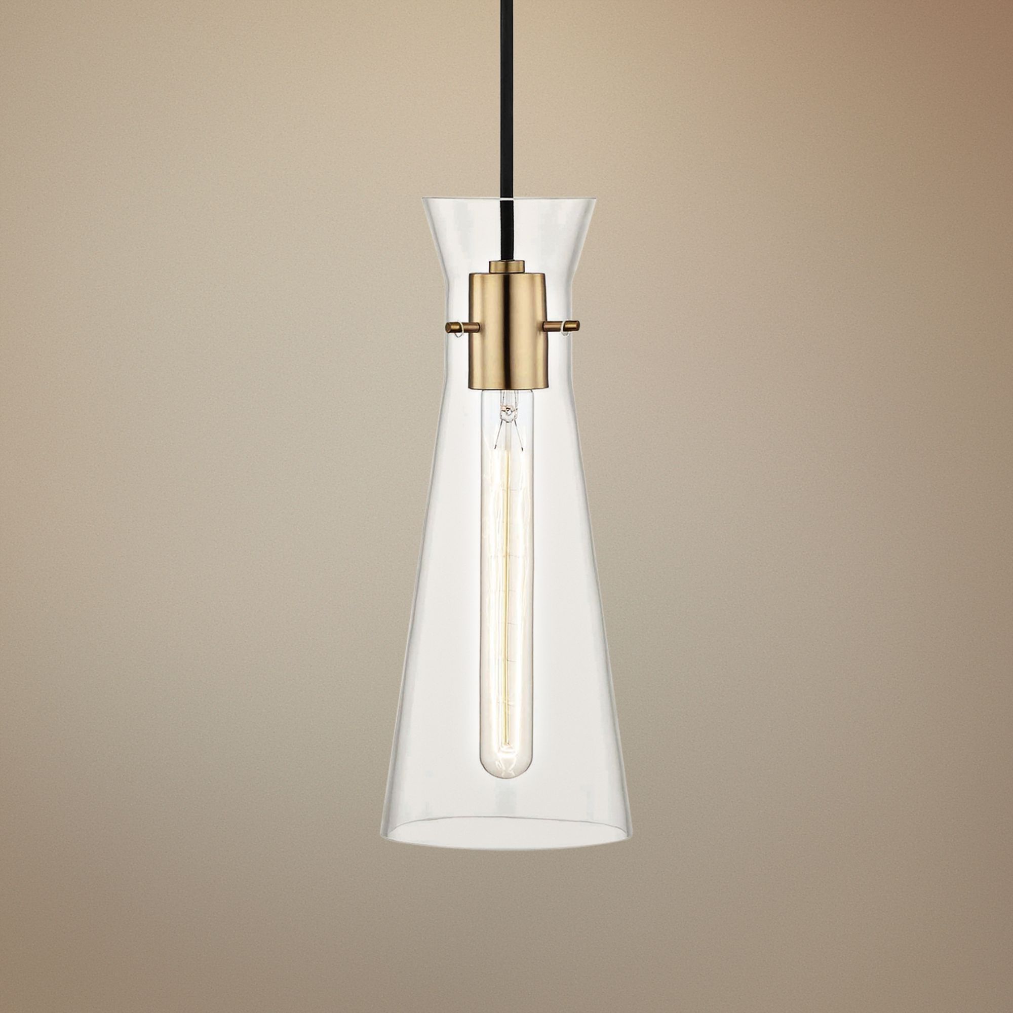 Mitzi Anya 5 1/2" Wide Aged Brass Mini Pendant