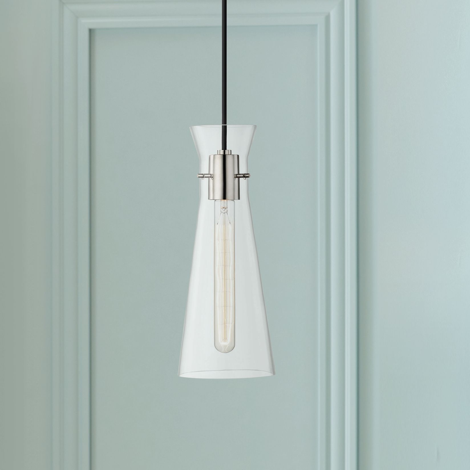 Mitzi Anya 5 1/2" Wide Polished Nickel Mini Pendant