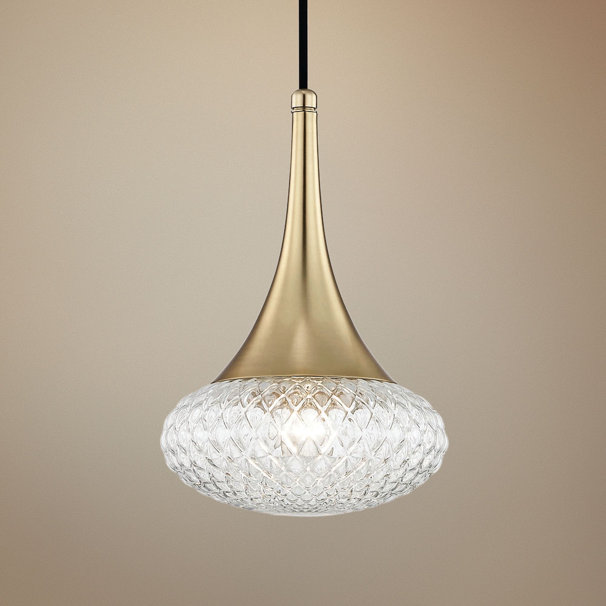 Mitzi Bella 8 1/2" Wide Aged Brass Mini Pendant