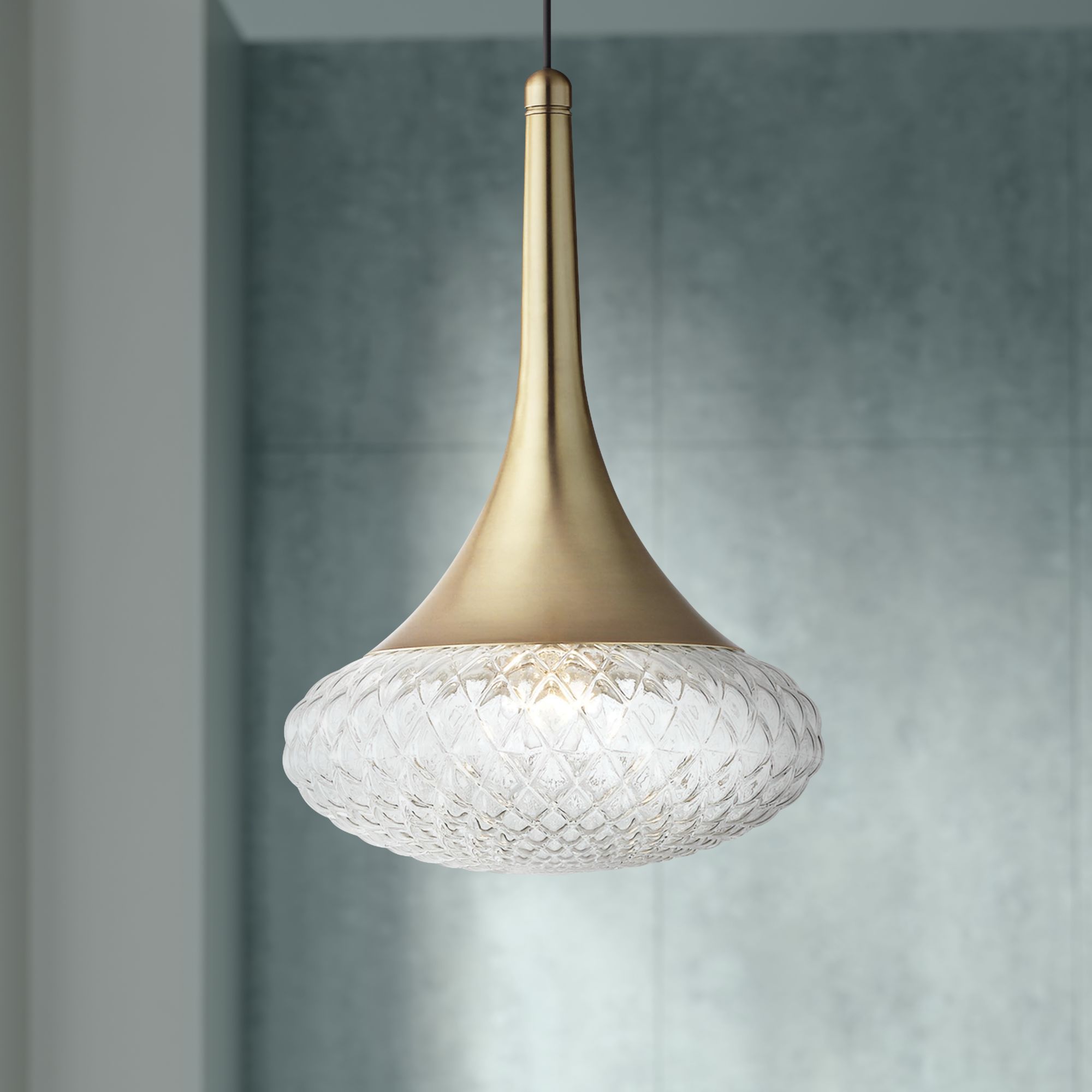 Mitzi Bella 11 3/4" Wide Aged Brass Mini Pendant