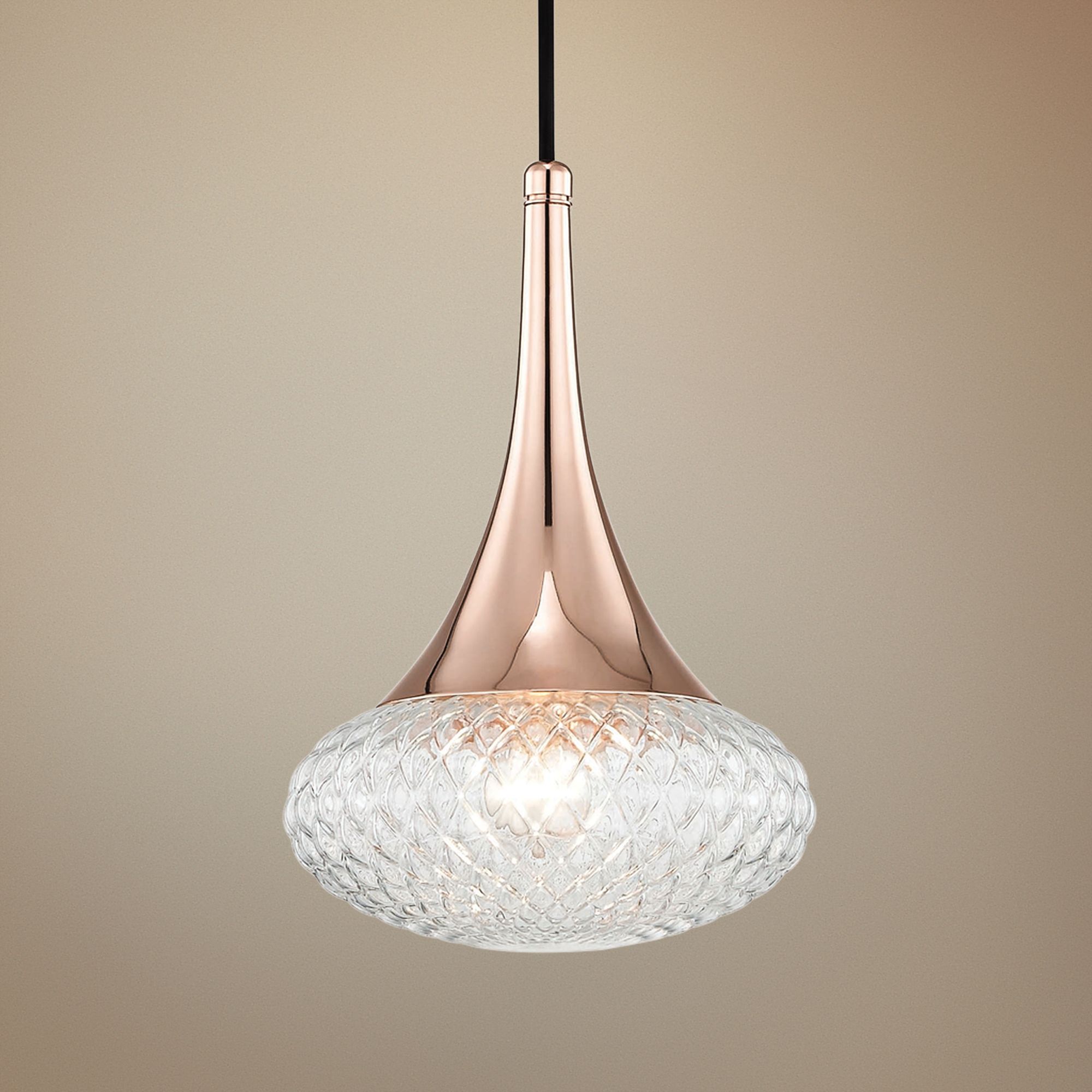 Mitzi Bella 8 1/2" Wide Polished Copper Mini Pendant