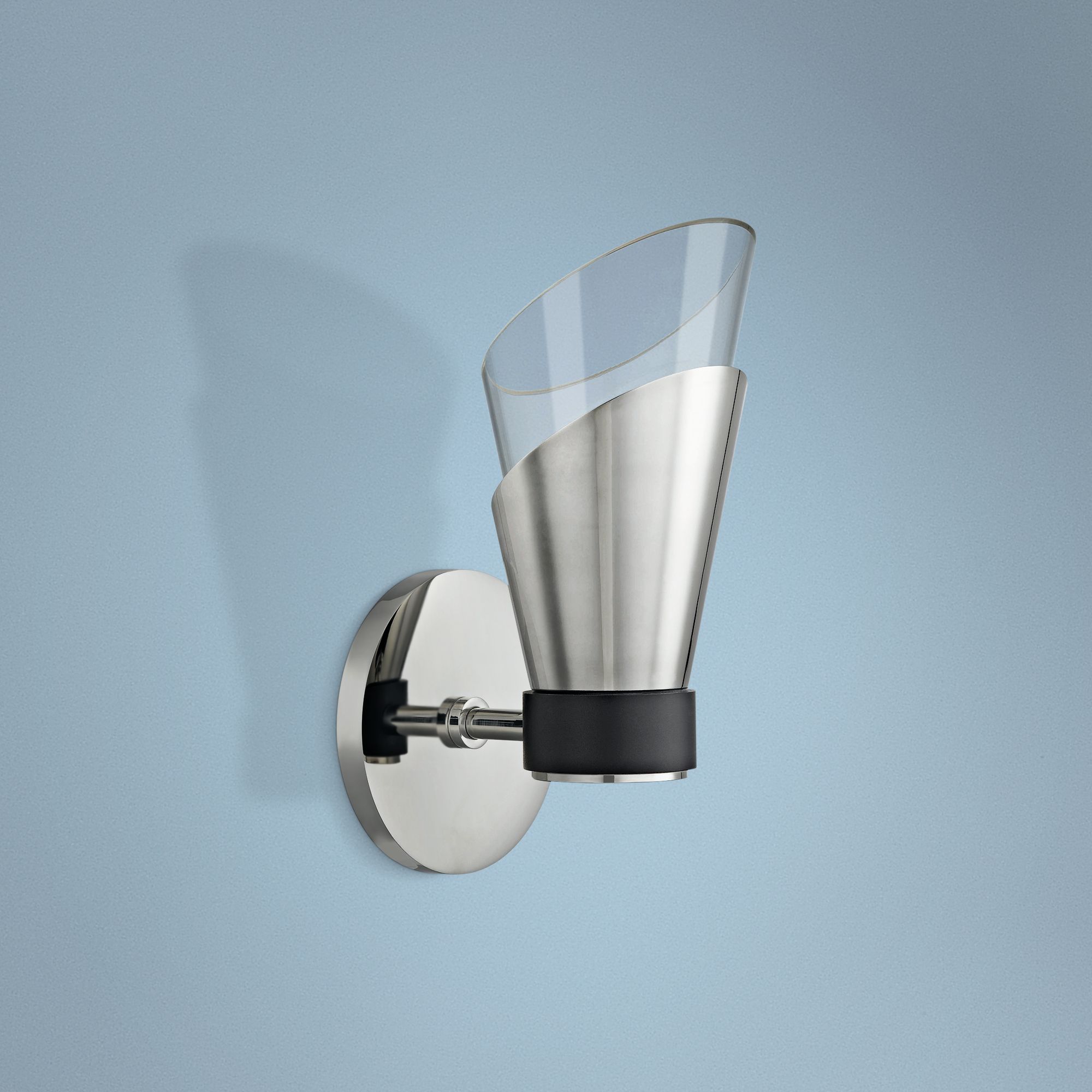 Mitzi Angie 9 3/4" High Polished Nickel LED Wall Sconce