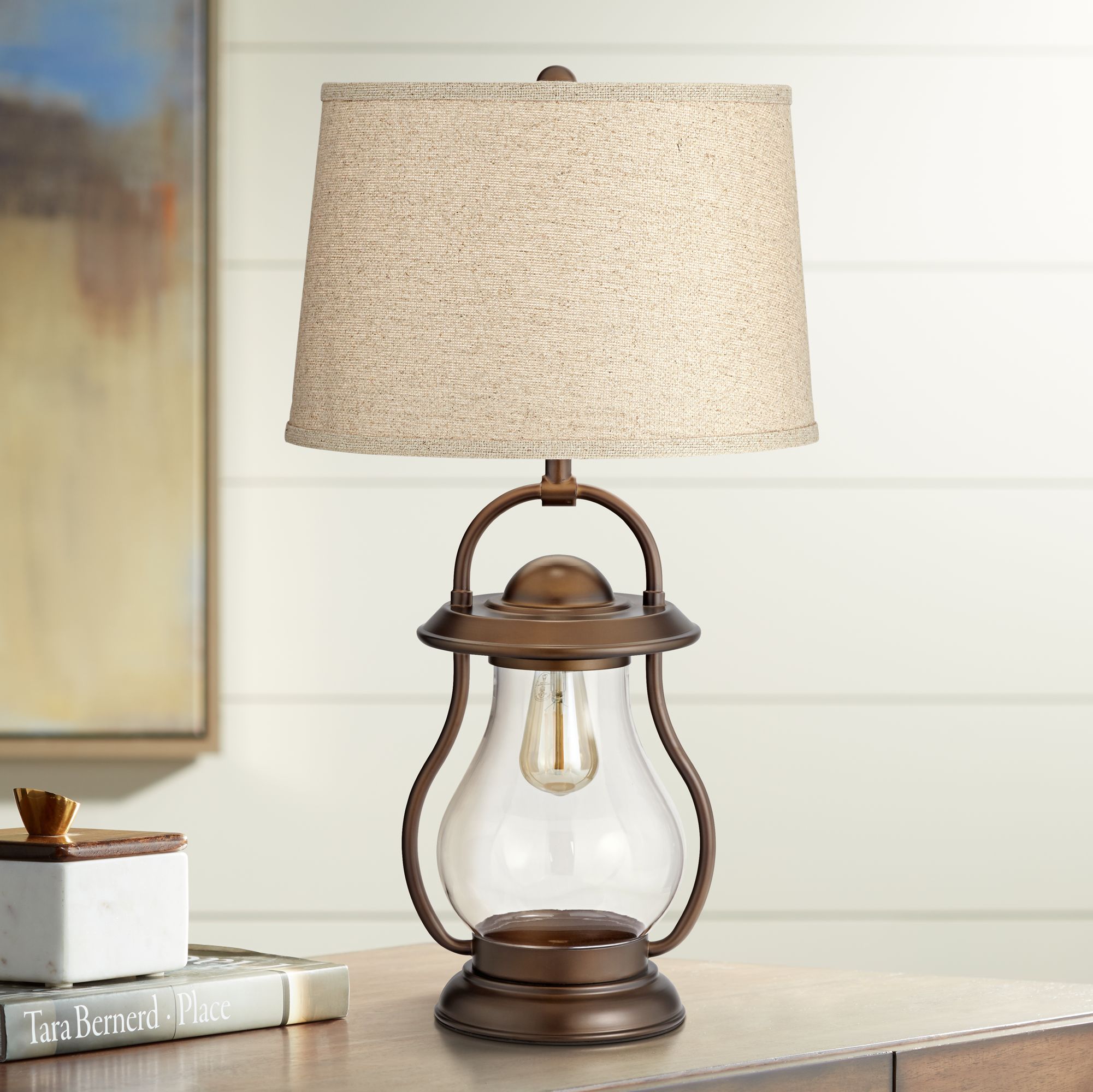 lantern table lamp with night light
