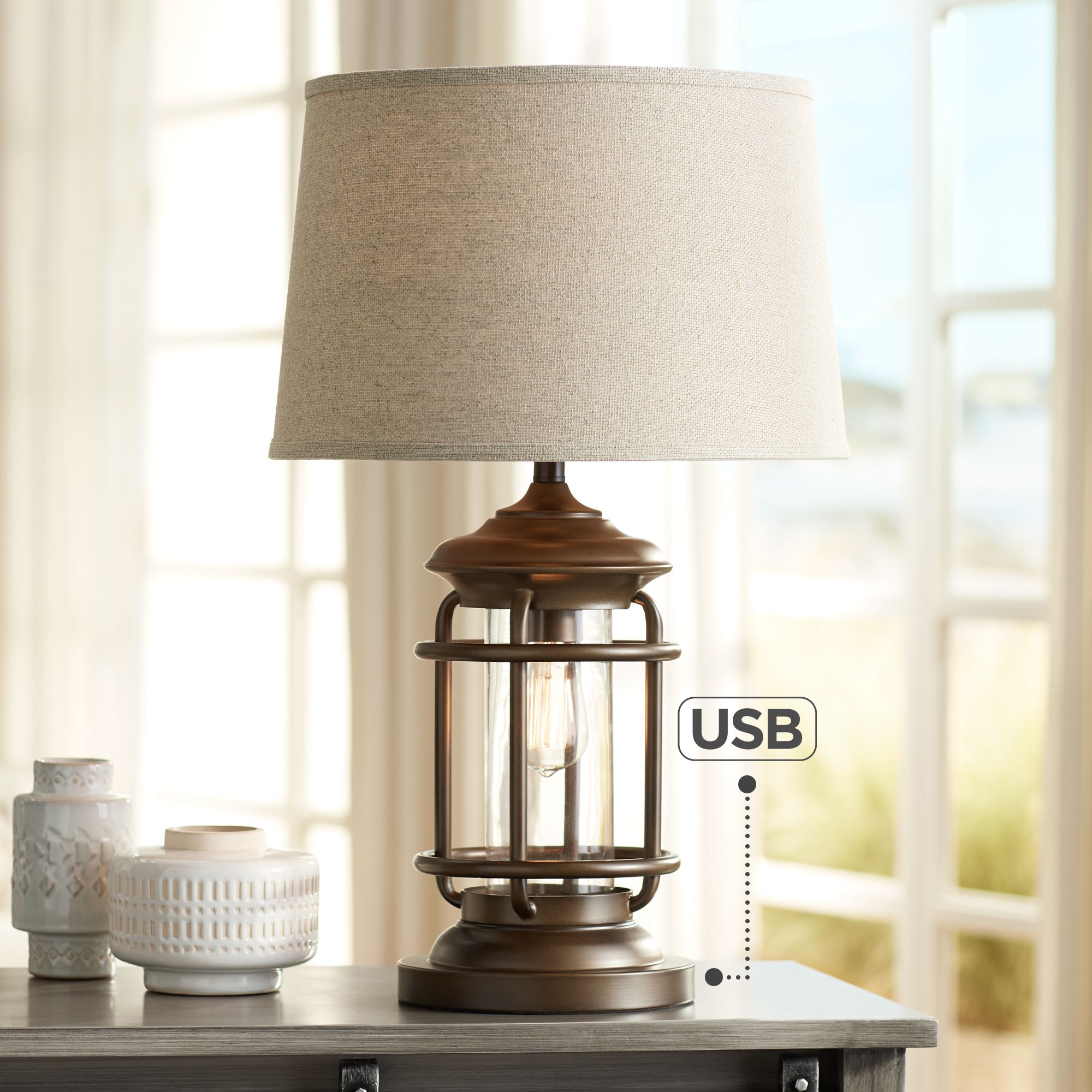 night table lamps with usb