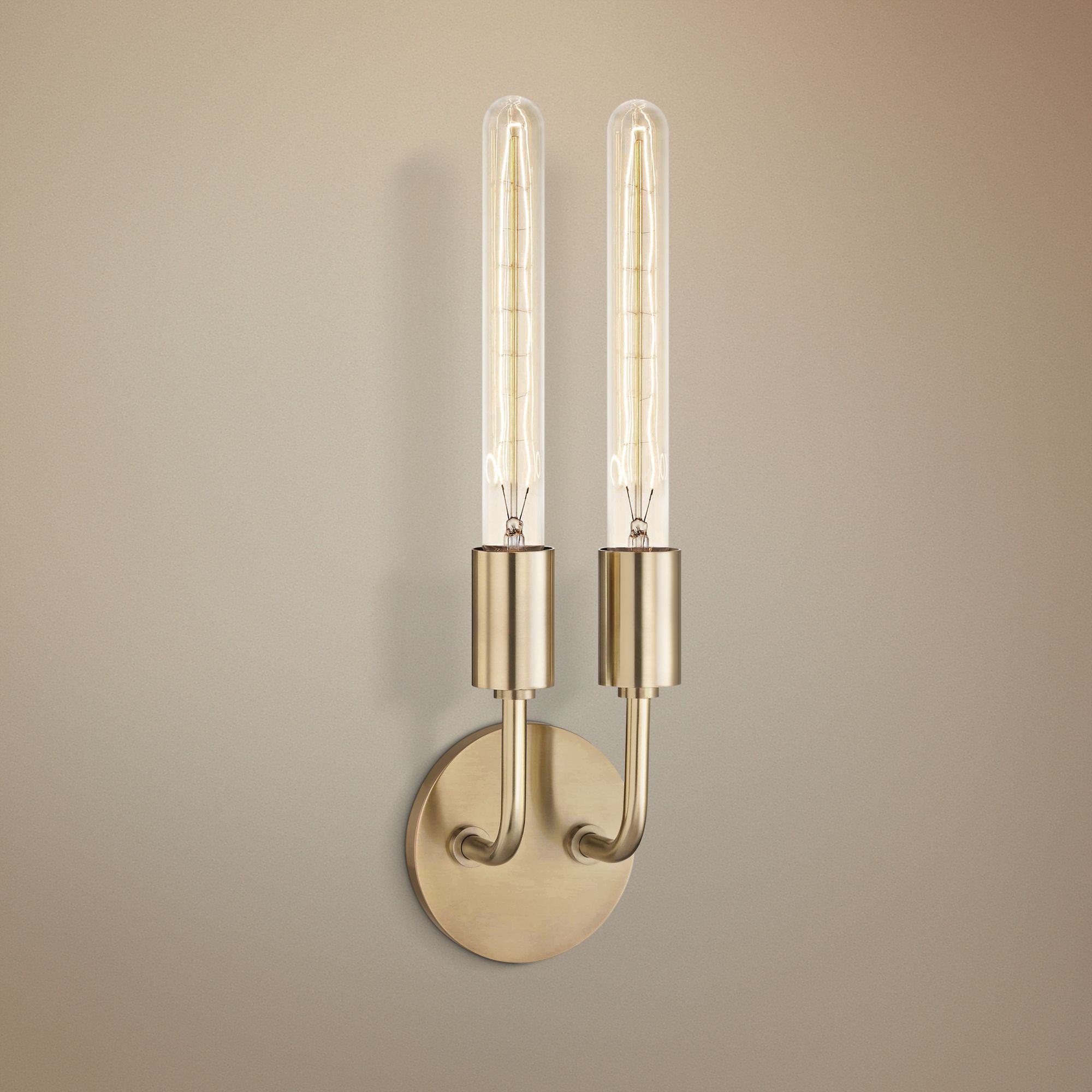 Mitzi Ava 16 1/2" High Aged Brass 2-Light Wall Sconce