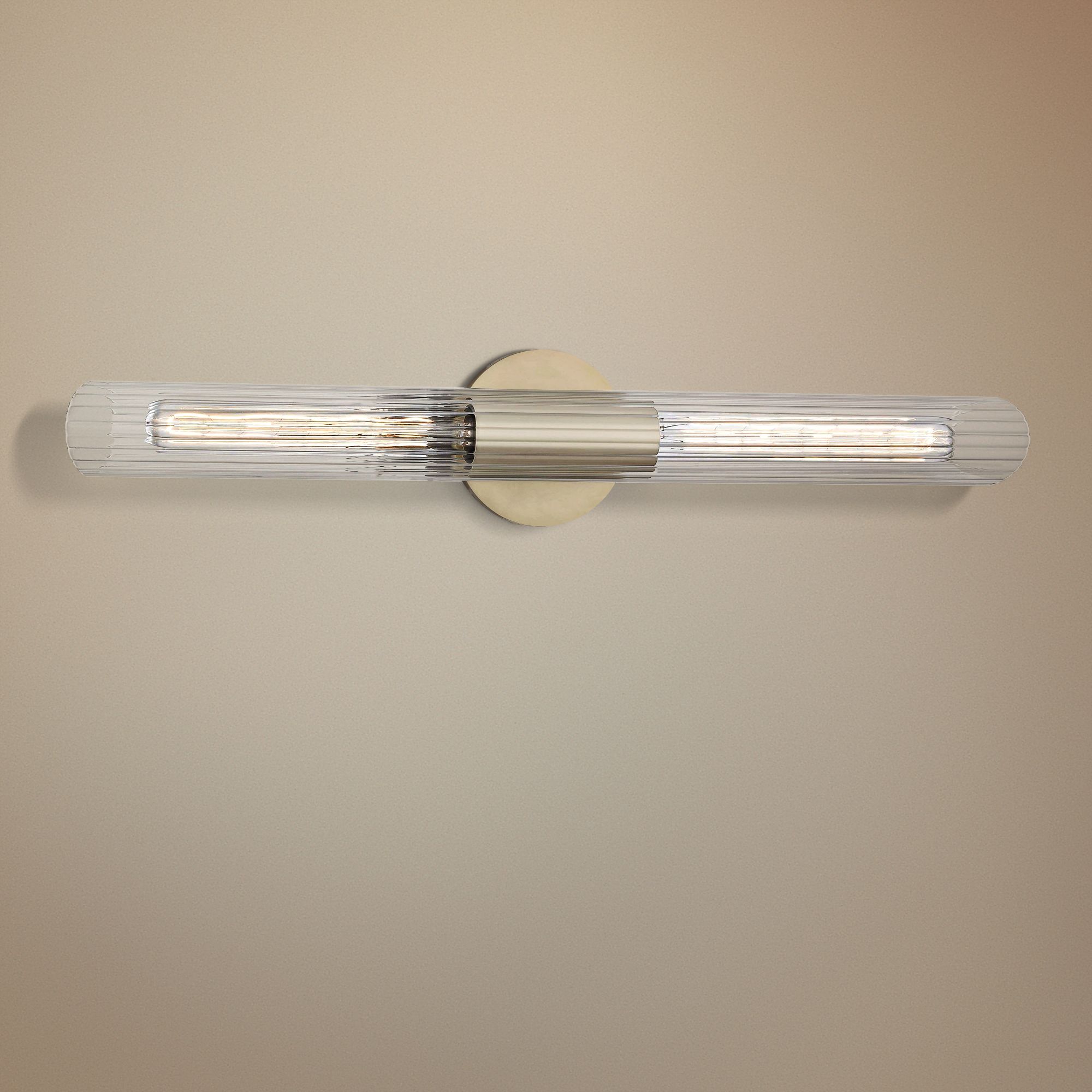 Mitzi Cecily 25" High Aged Brass 2-Light Wall Sconce