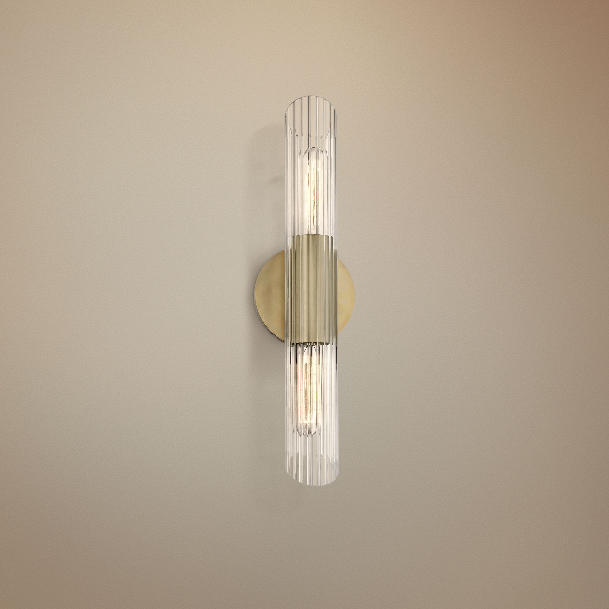 Mitzi Cecily 17" High Aged Brass 2-Light Wall Sconce