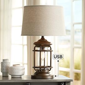 Usb Table Lamps Featuring Built In, Bedroom Table Lamp With Usb Port
