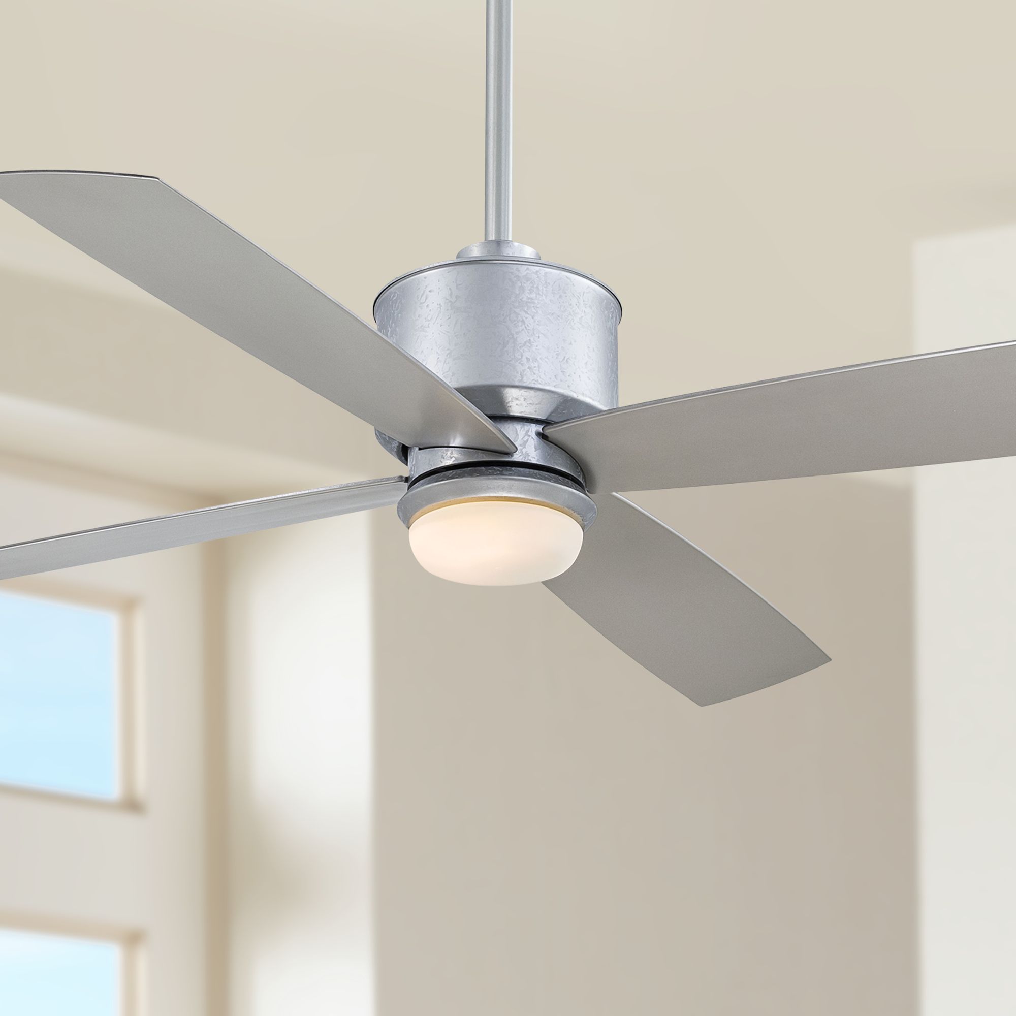 52" Minka Aire Strata Galvanized Outdoor LED Ceiling Fan
