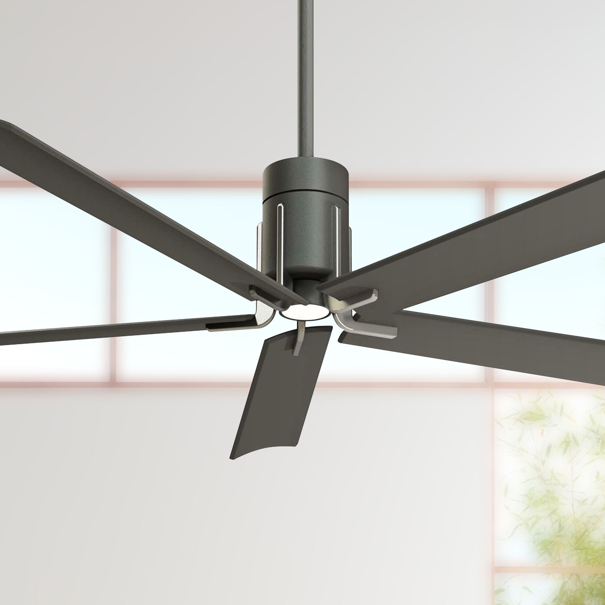 60" Minka Aire Clean Grey Iron LED Ceiling Fan