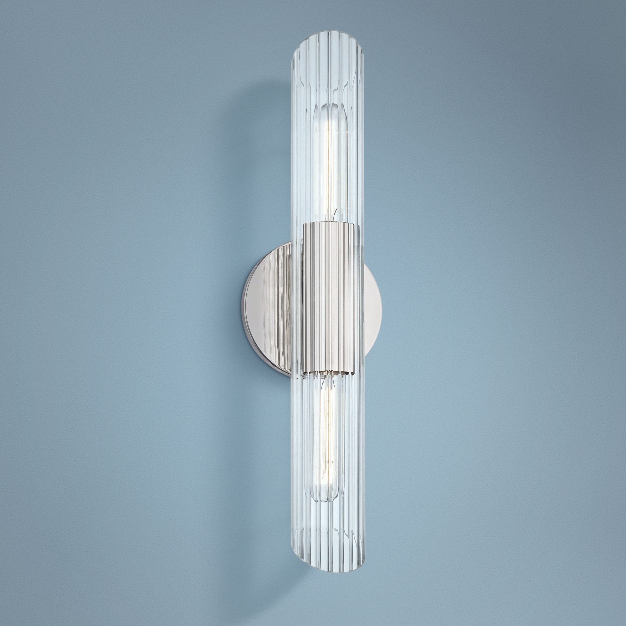 Mitzi Cecily 17" High Polished Nickel 2-Light Wall Sconce