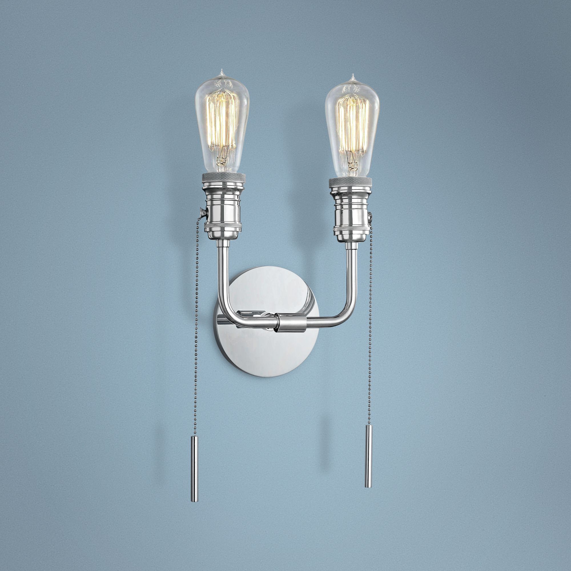 Mitzi Lexi 12 1/4" High Polished Nickel 2-Light Wall Sconce