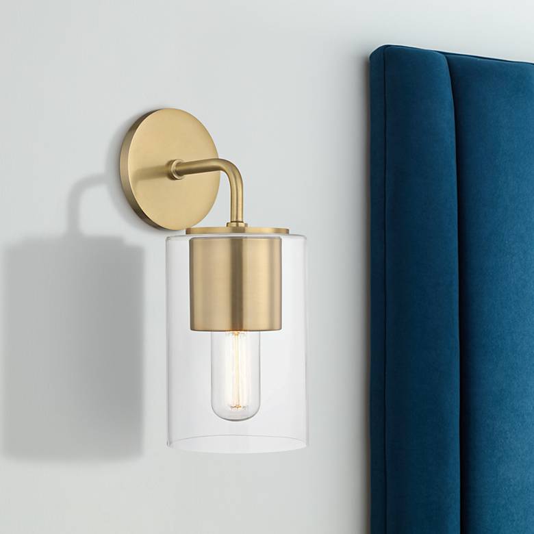 Mitzi Lula 12 1/2" High Aged Brass Wall Sconce - #46E35 ... Mitzi Lula 12 1/2" High Aged Brass Wall Sconce - #46E35 ... on Aged Brass Wall Sconce id=71229