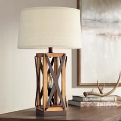 With Night Light Western Table Lamps Lamps Plus Open Box