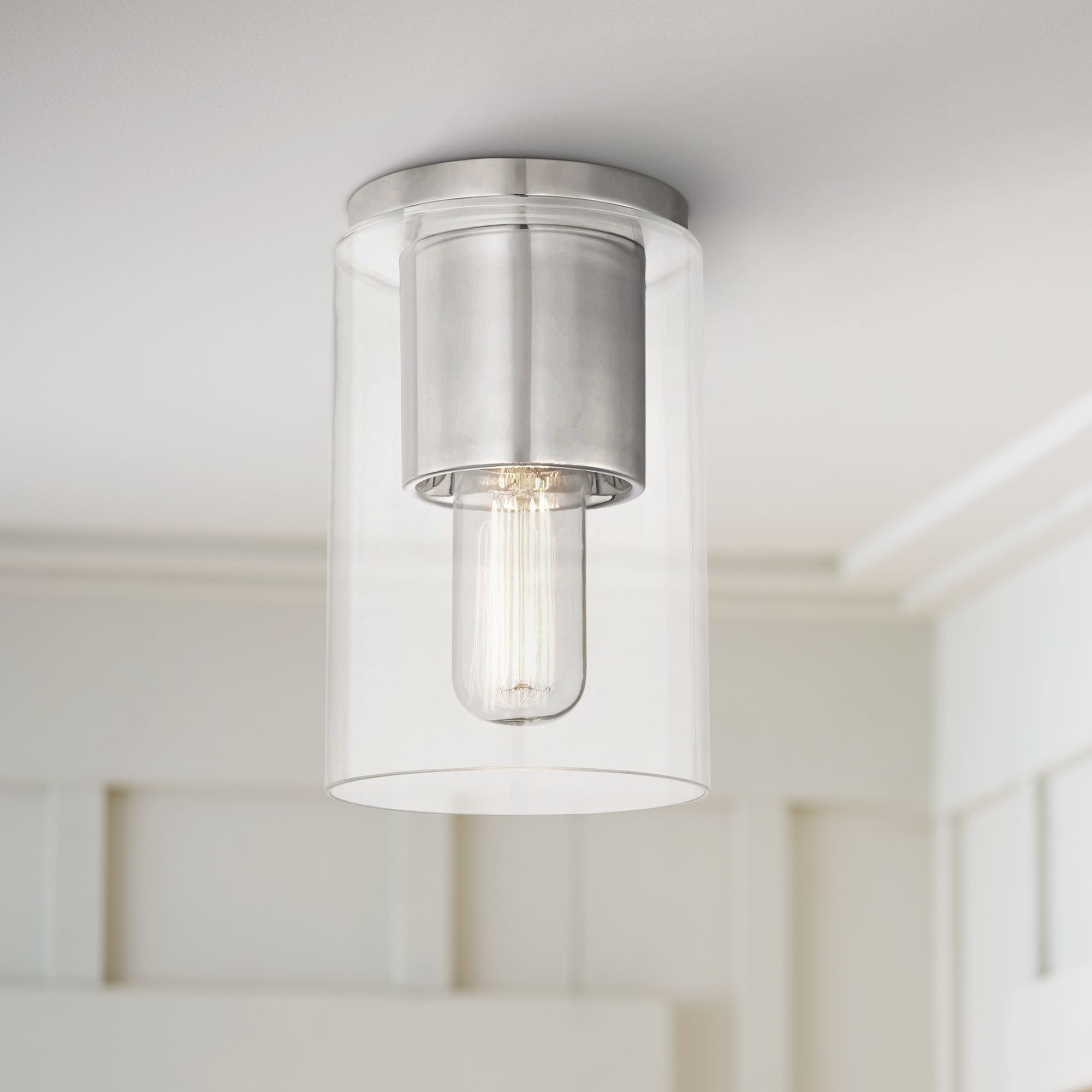 Mitzi Lula 5 1/4" Wide Polished Nickel Ceiling Light