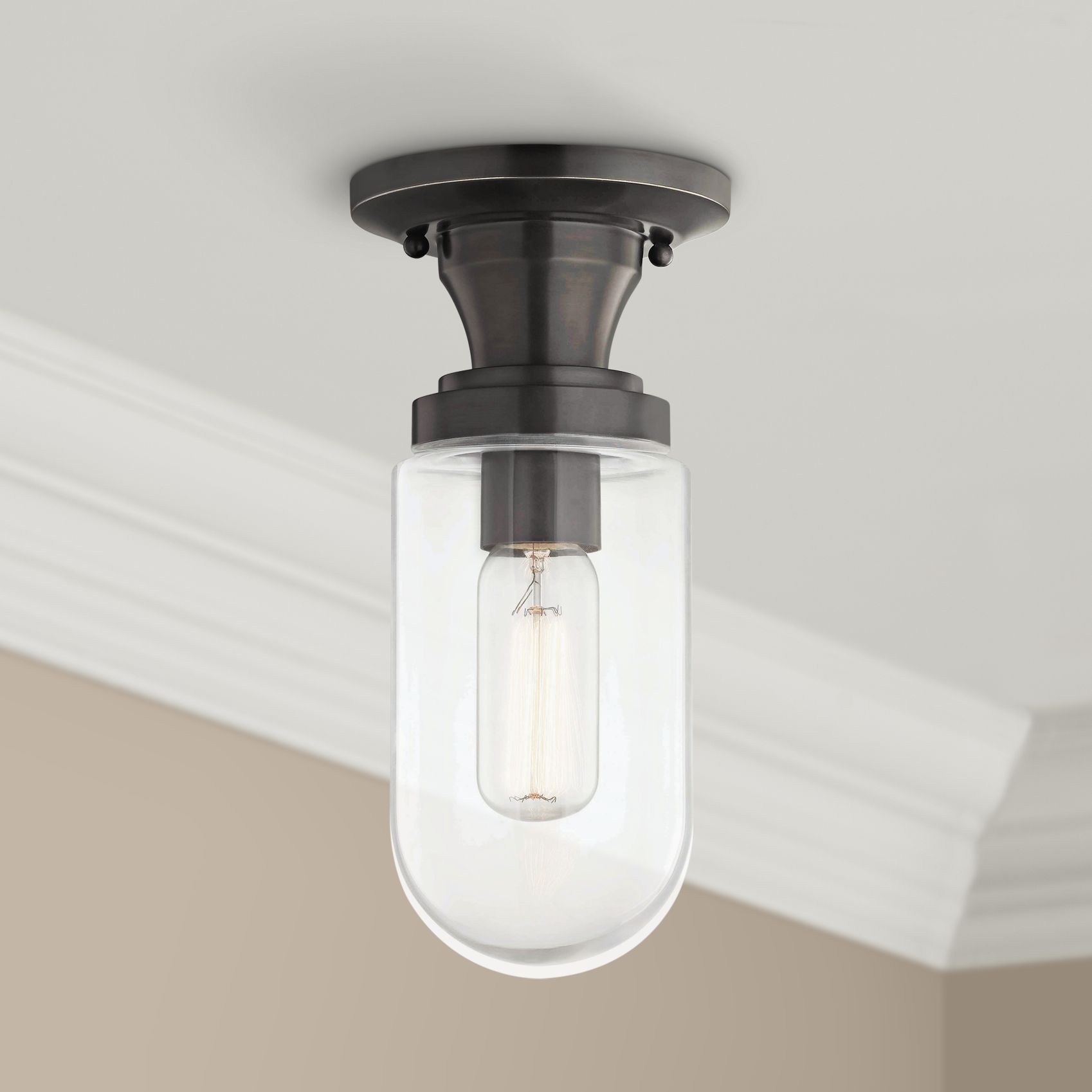 Mitzi Clara 4 3/4" Wide Old Bronze Ceiling Light