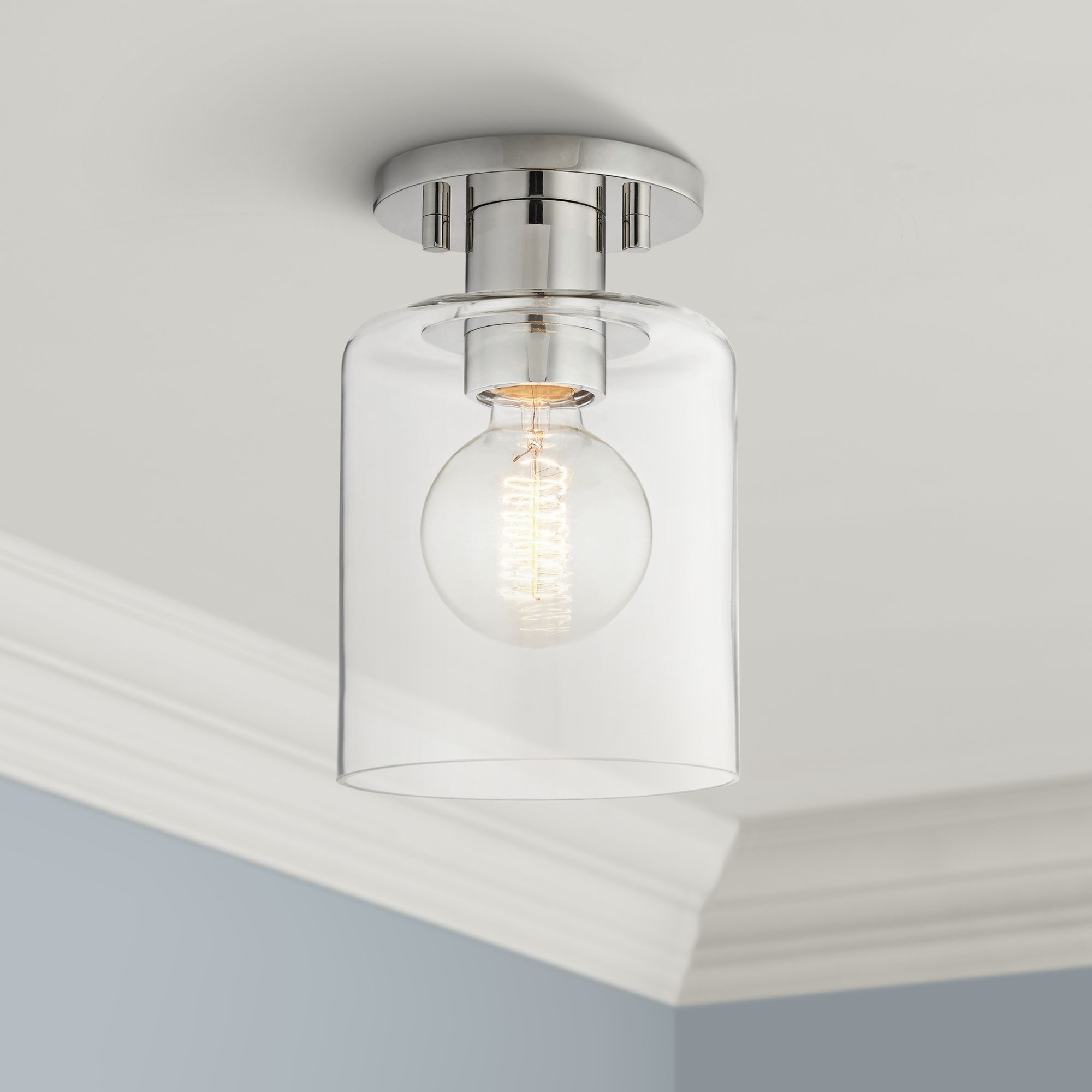 Mitzi Neko 5 1/2" Wide Polished Nickel Ceiling Light