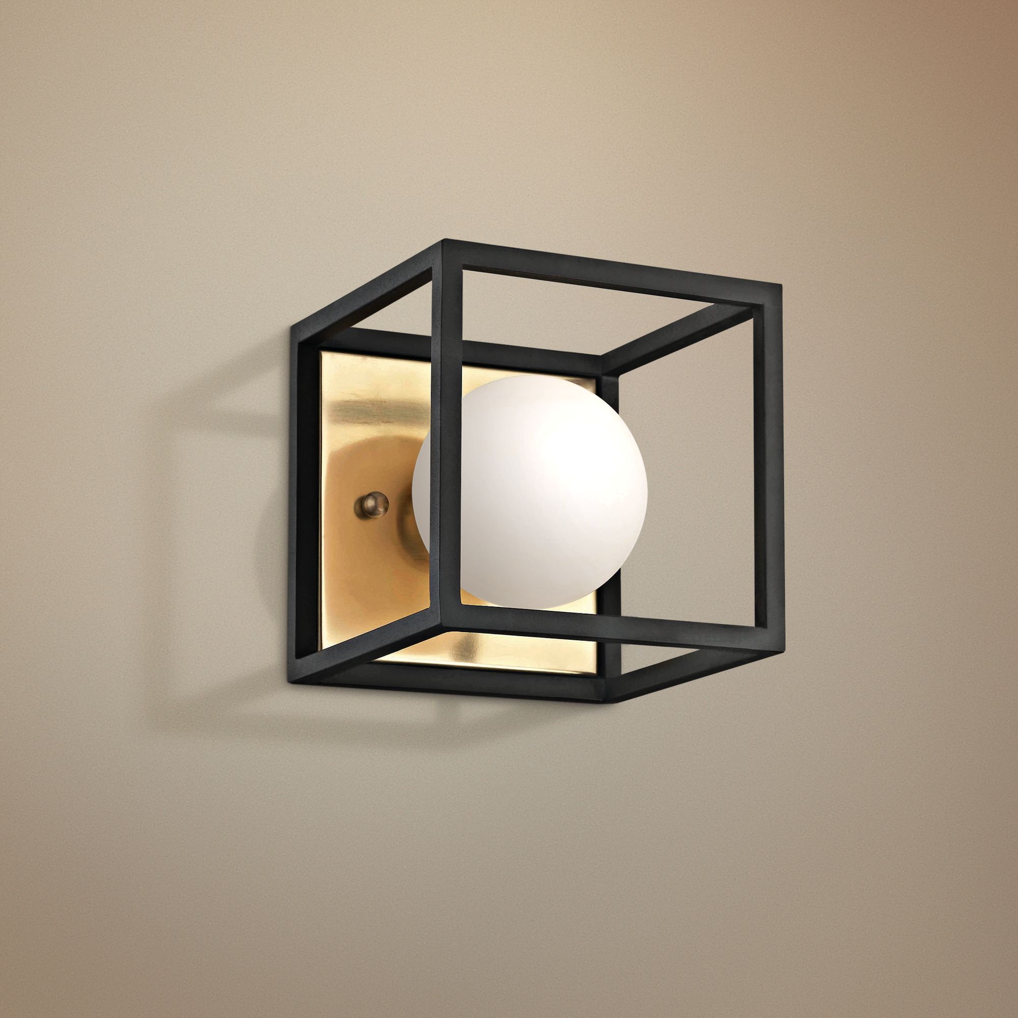 Mitzi Aira 5" High Aged Brass LED Wall Sconce