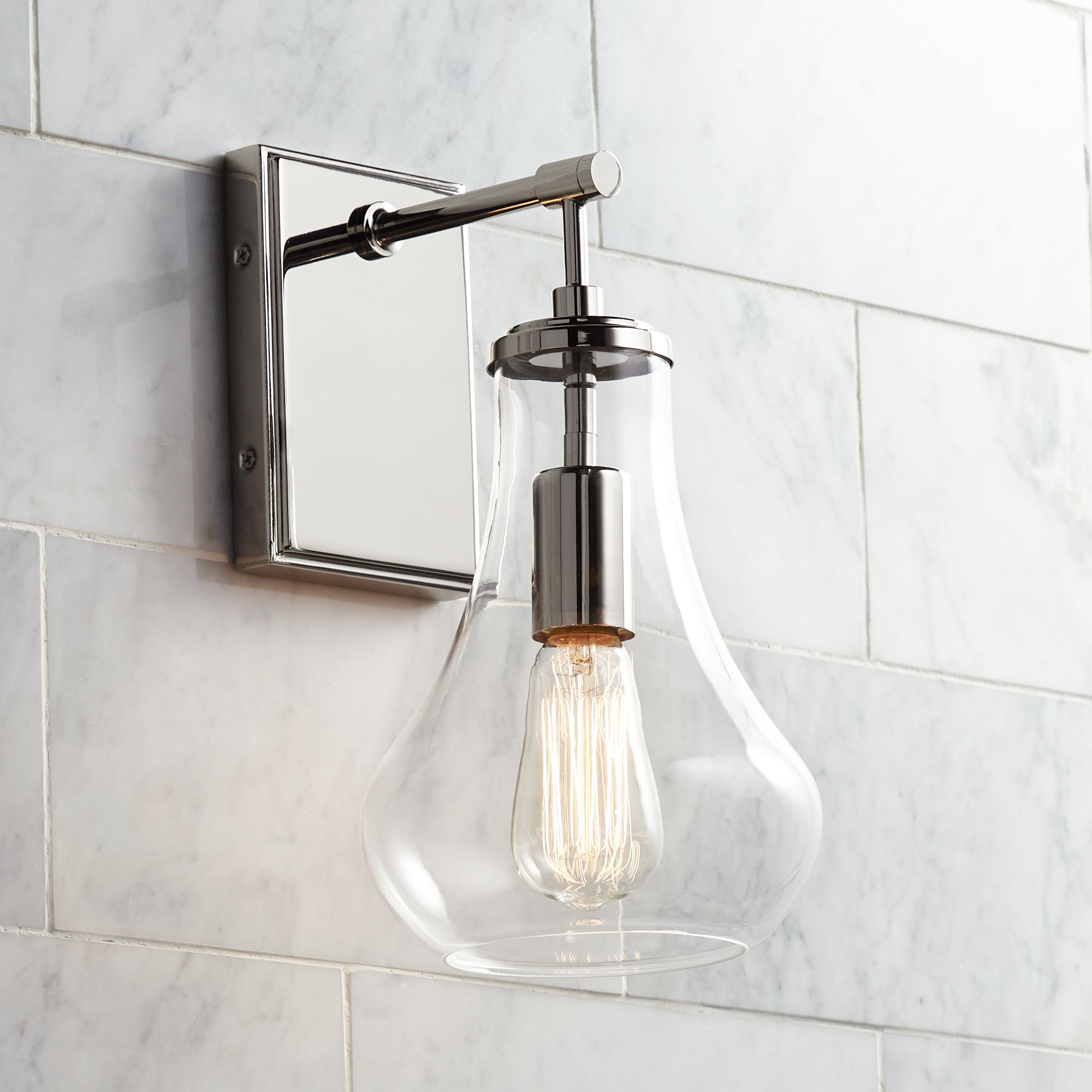 Possini Euro Roselle 12 3/4"H Polished Nickel Wall Sconce