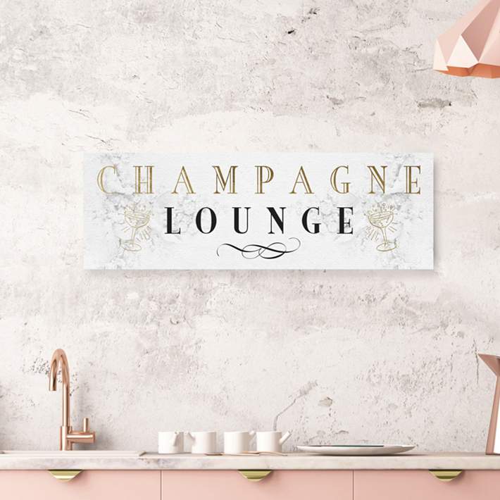 Oliver Gal Champagne Lounge 30 Wide Canvas Wall Art 46t32 Lamps Plus