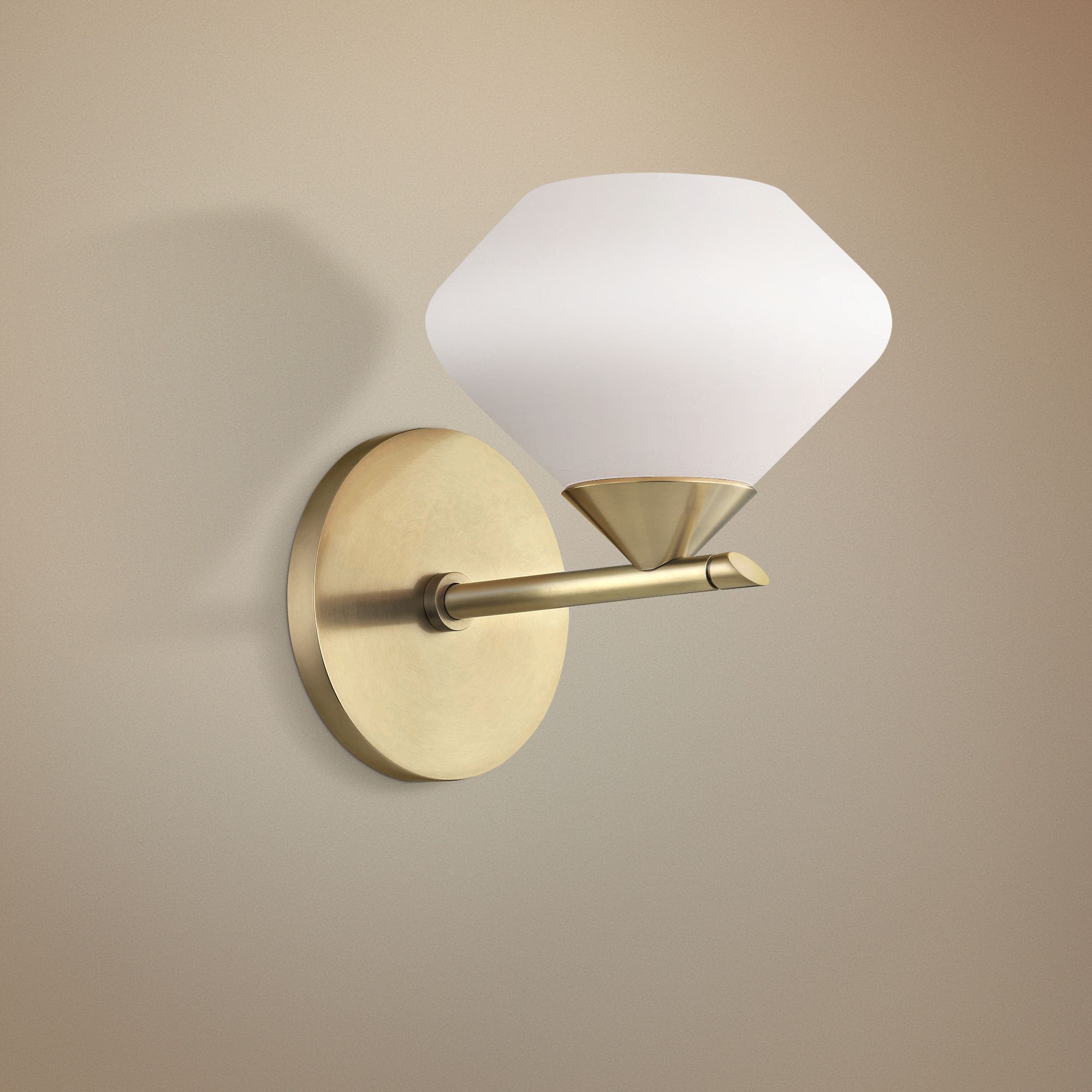 Mitzi Valerie 7" High Aged Brass Wall Sconce