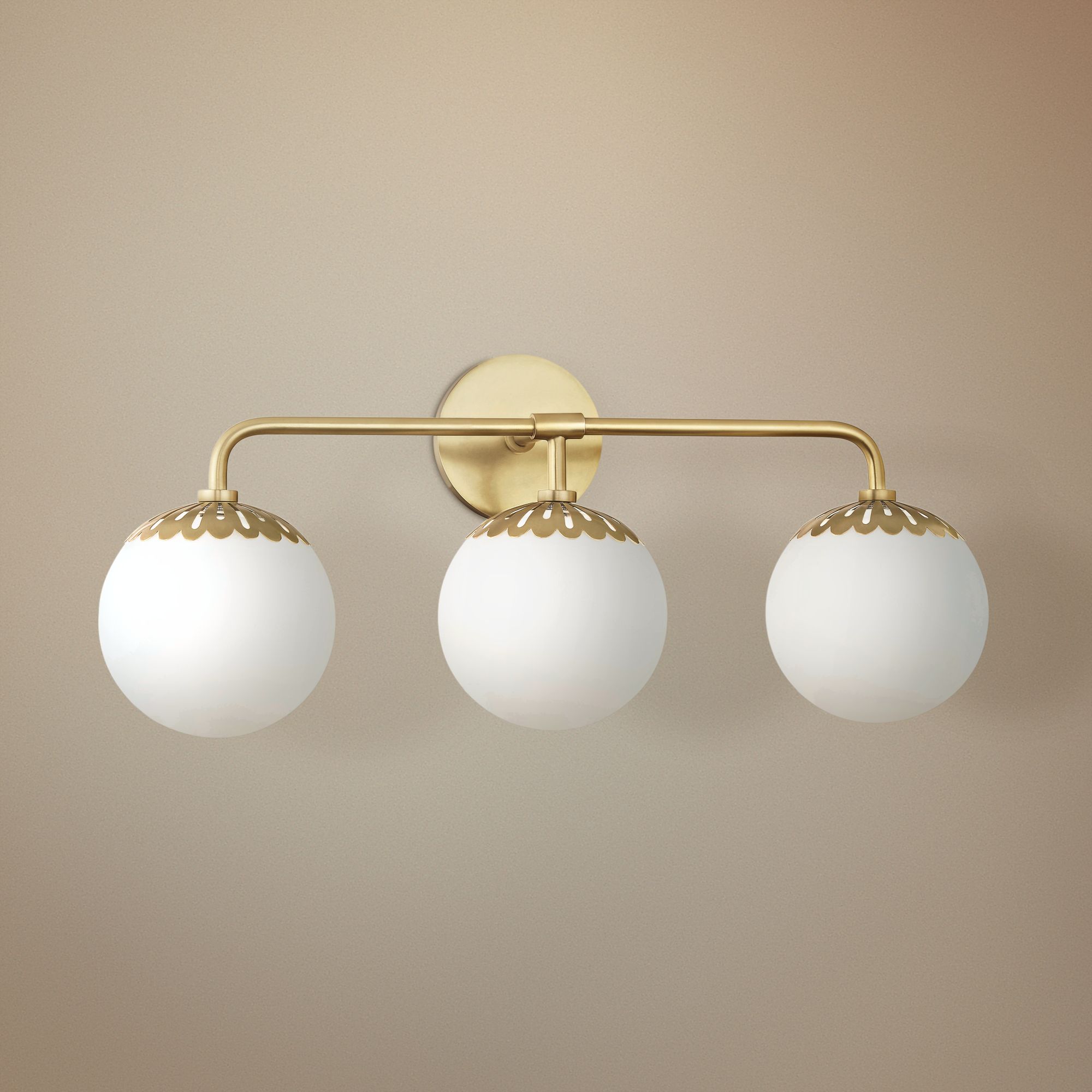 Mitzi Paige 24" Wide Aged Brass 3-Light Bath Light