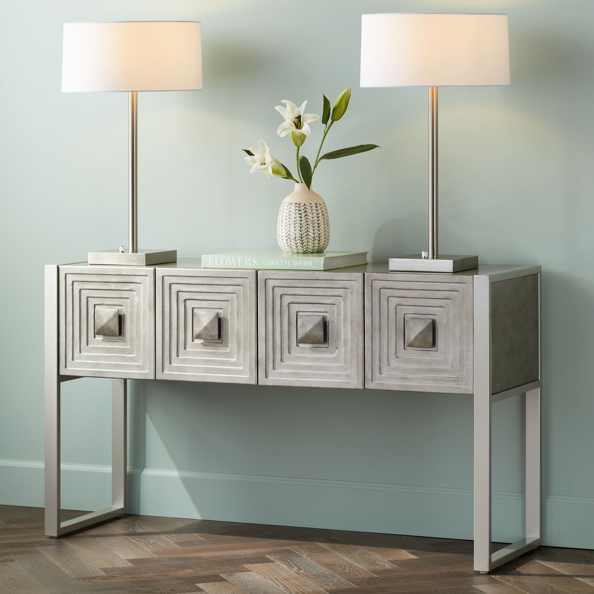 lamps plus console table