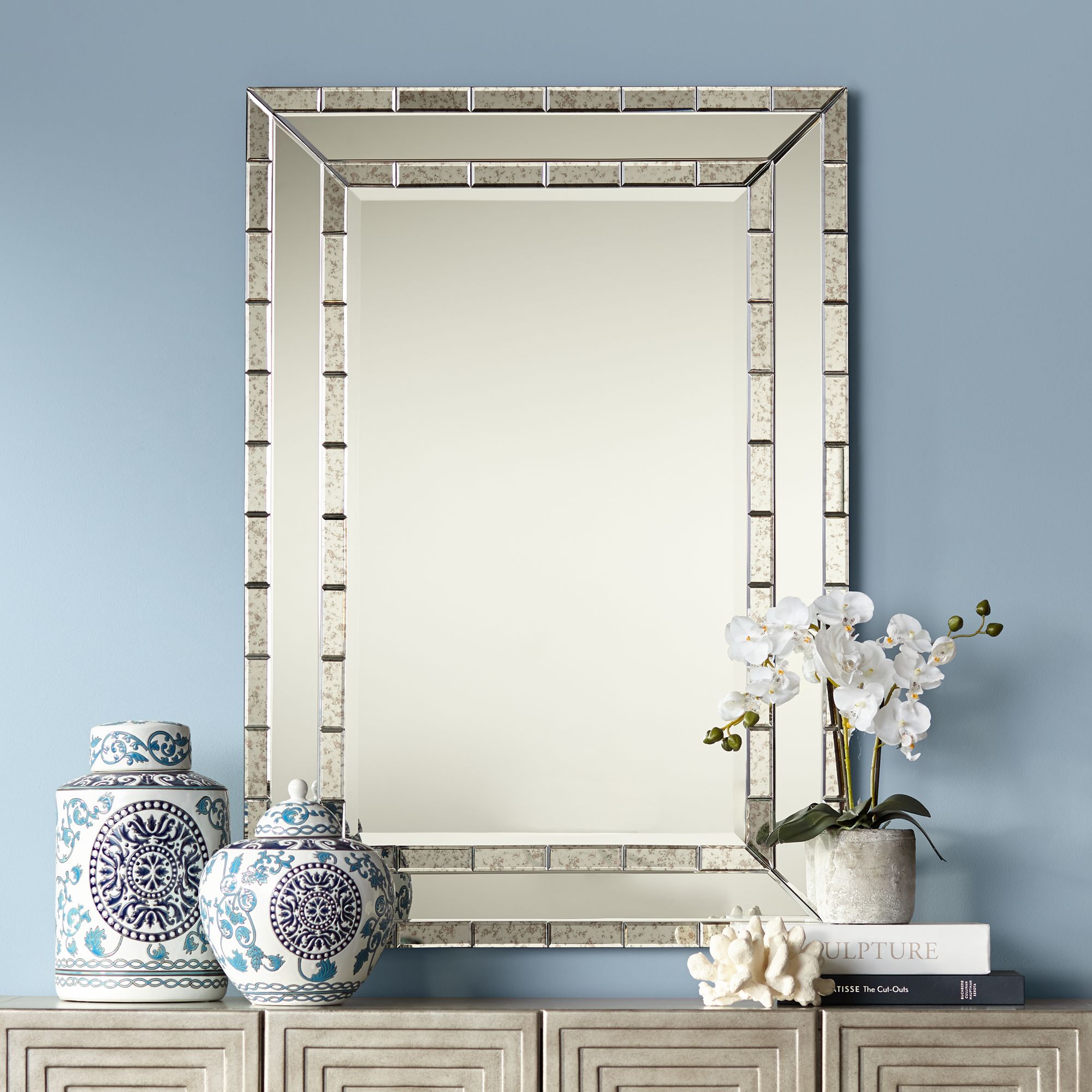 Caldwell Antique Frame 28" x 40" Rectangular Wall Mirror 47A92