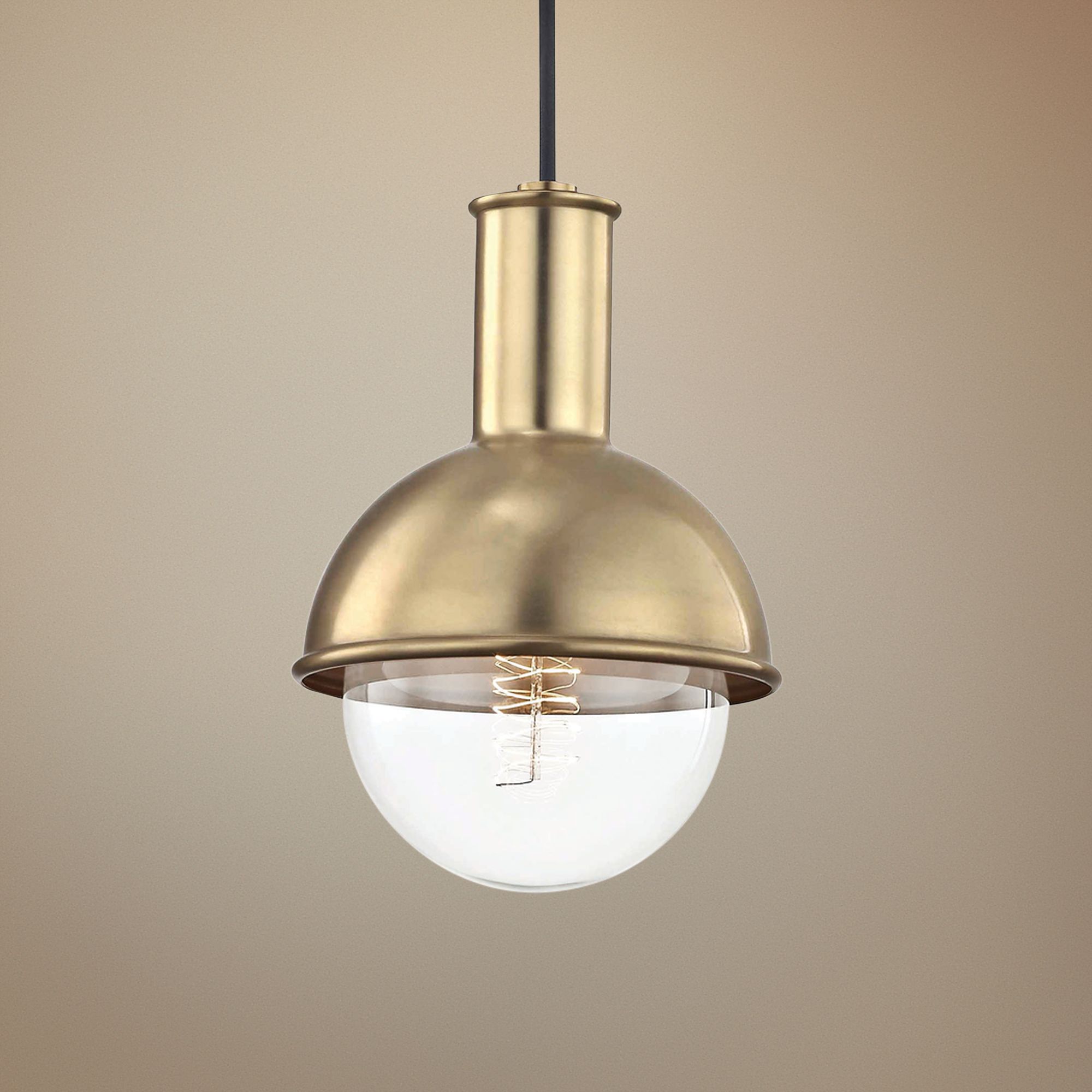 Mitzi Riley 6 1/4" Wide Aged Brass Mini Pendant