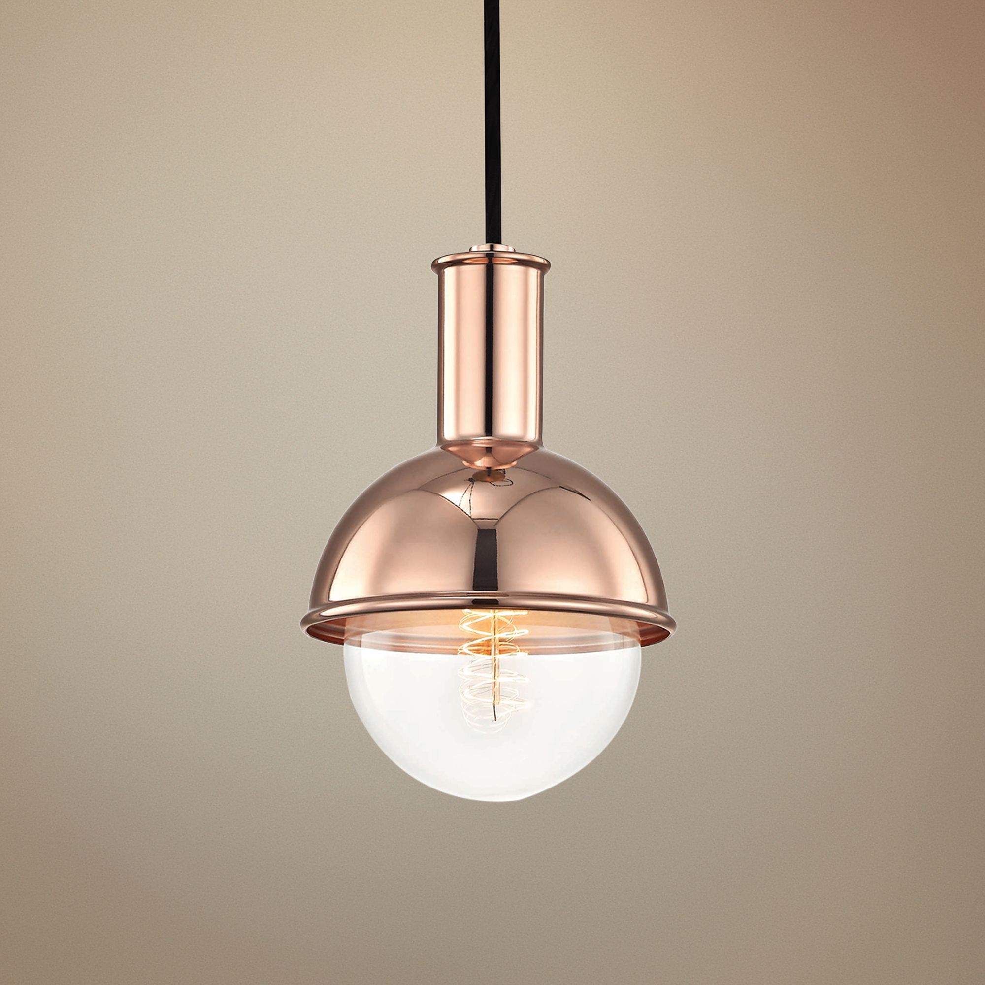 Mitzi Riley 6 1/4" Wide Polished Copper Mini Pendant