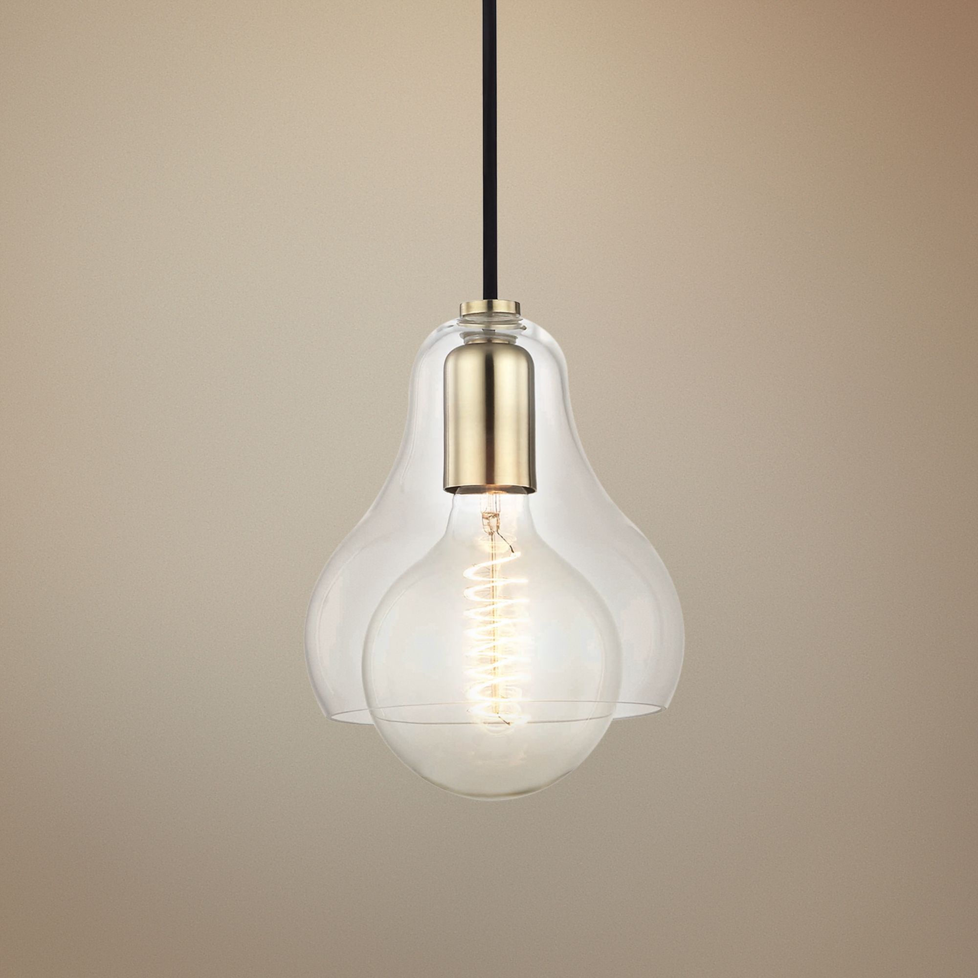 Mitzi Sadie 7 1/4" Wide Aged Brass Mini Pendant