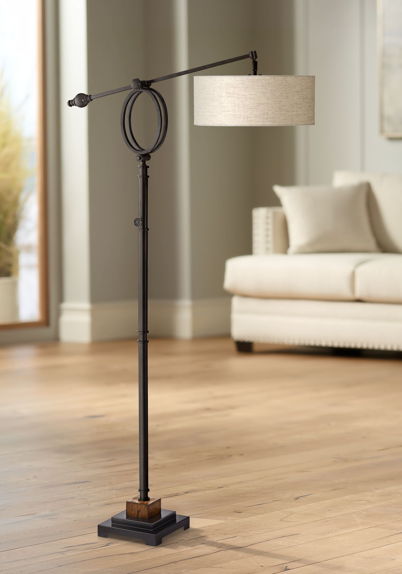 Henley Adjustable Boom Arm Floor Lamp by Uttermost 