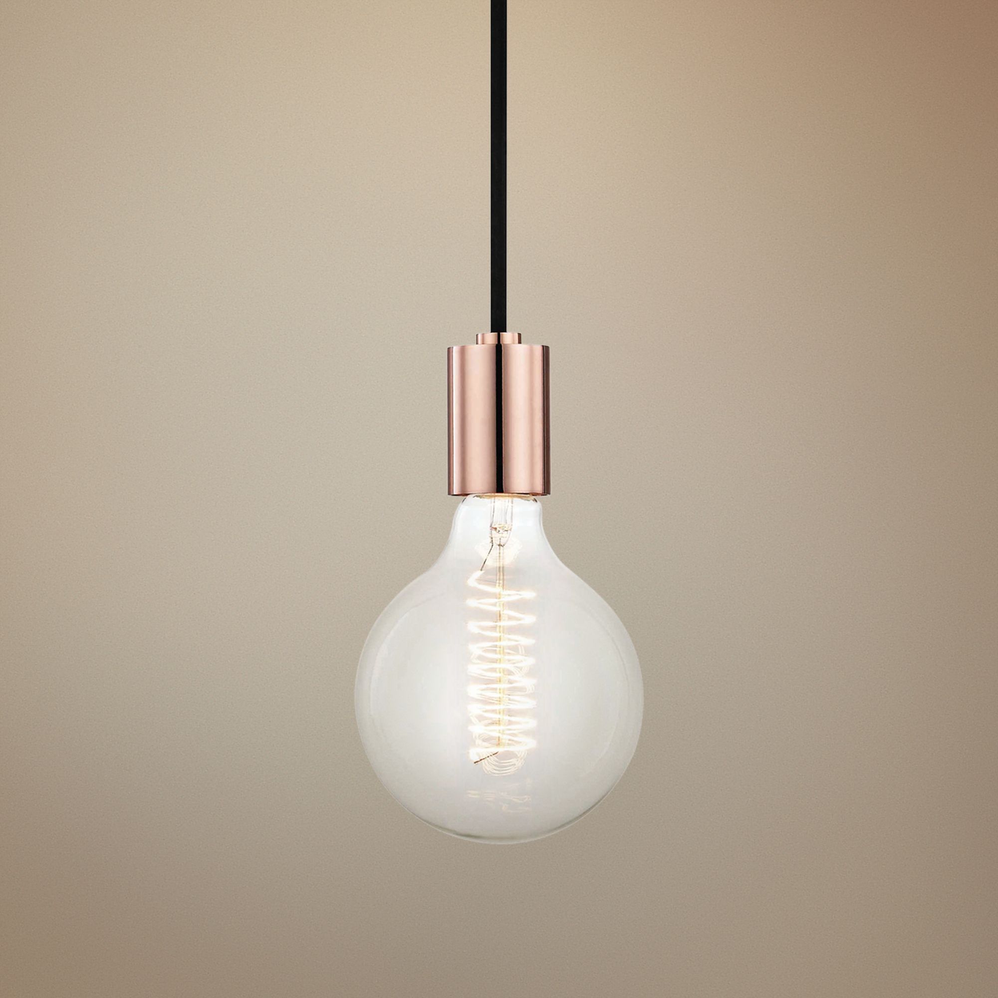 Mitzi Ava 5" Wide Polished Copper Mini Pendant