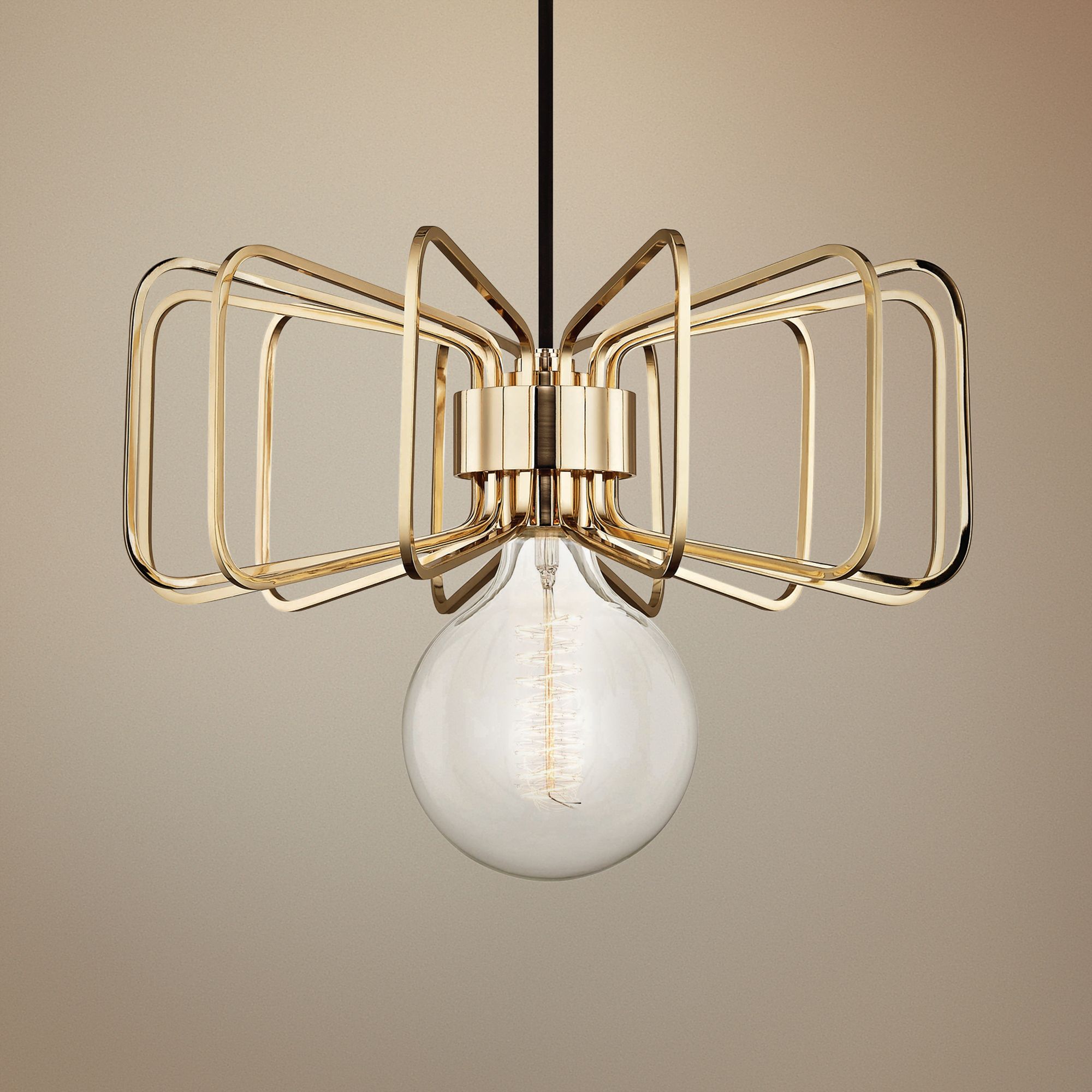 Mitzi Daisy 14 1/2" Wide Polished Brass Pendant Light