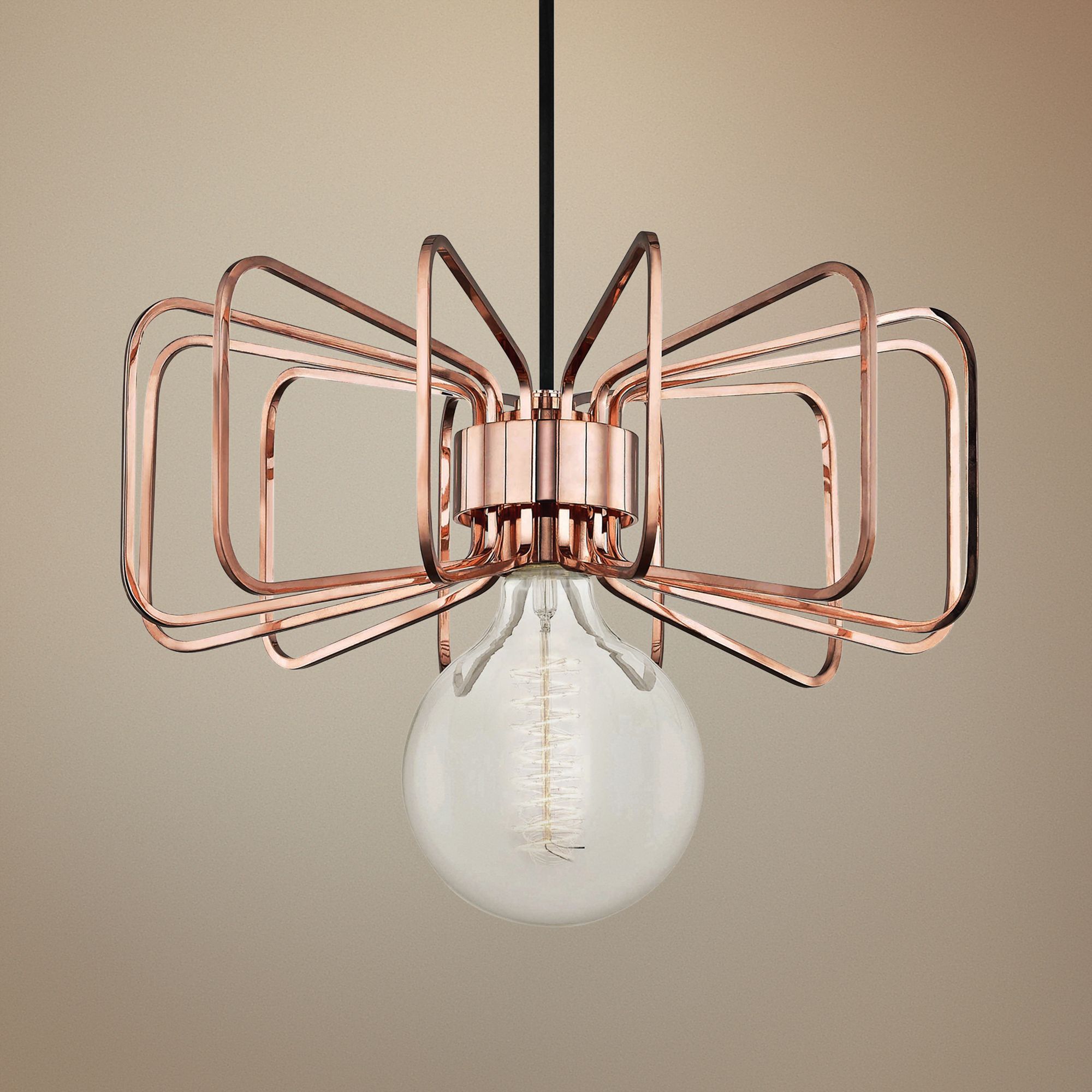 Mitzi Daisy 14 1/2" Wide Polished Copper Pendant Light