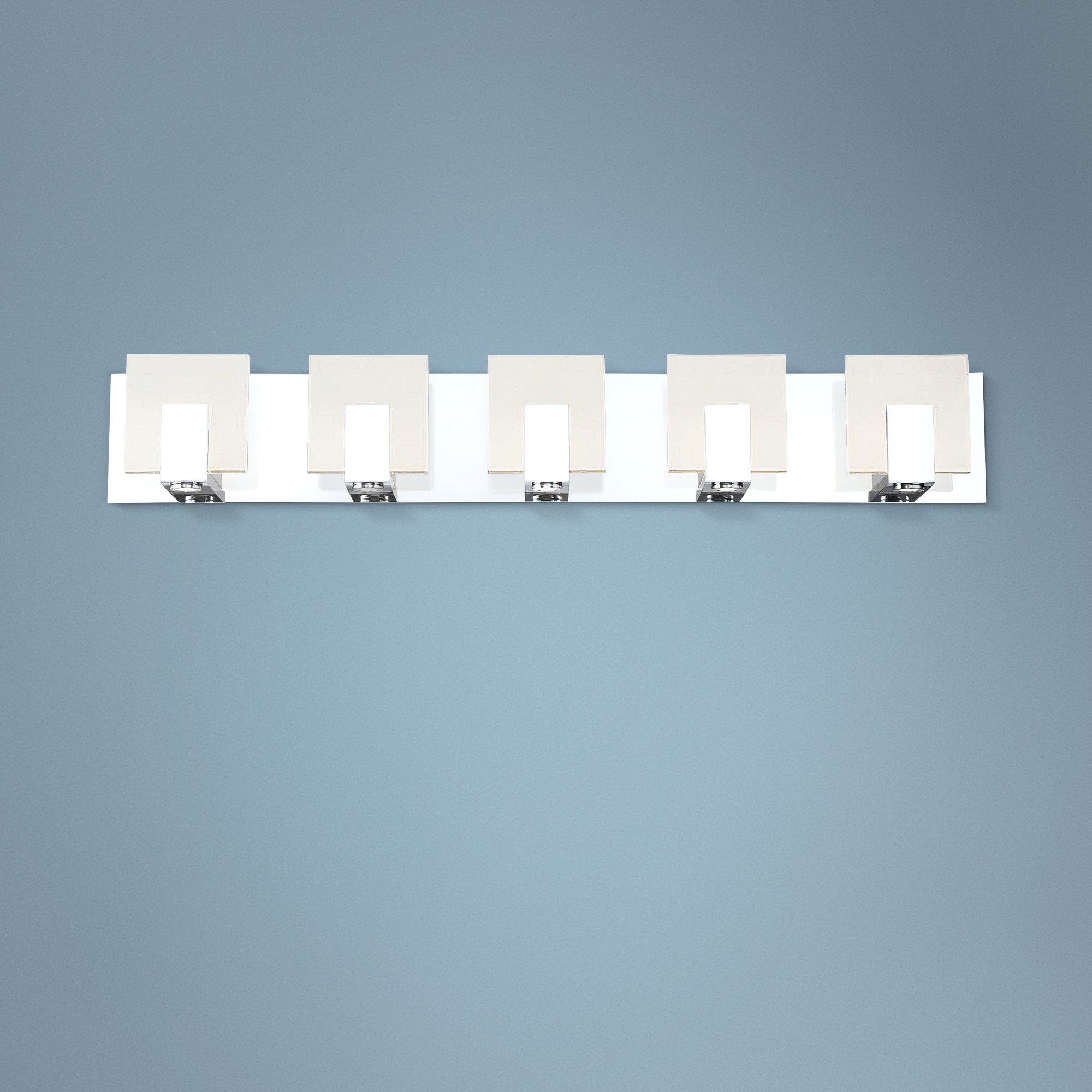 Eurofase Canmore 34" Wide Chrome 5-Light LED Bath Light