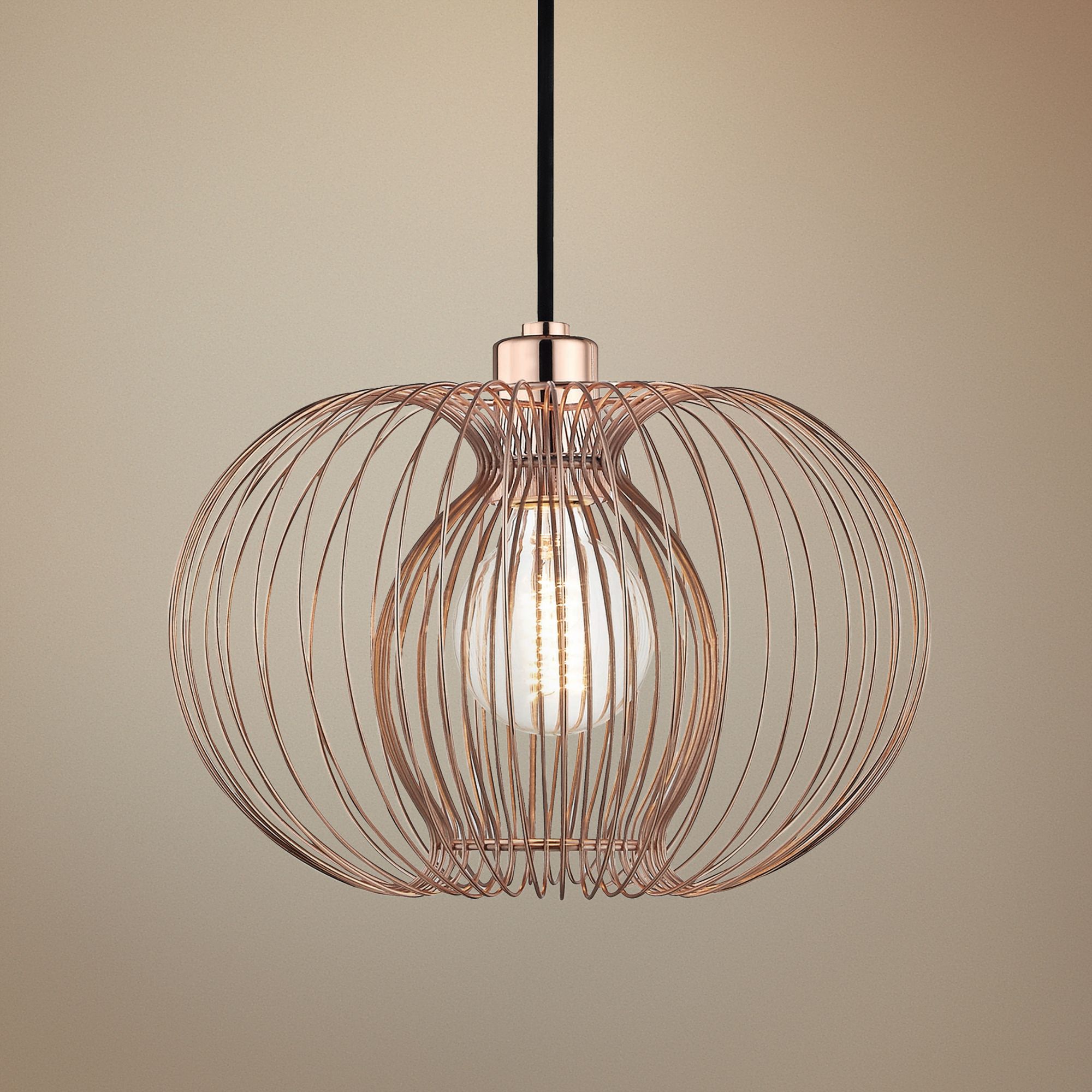 Mitzi Jasmine 12" Wide Polished Copper Mini Pendant