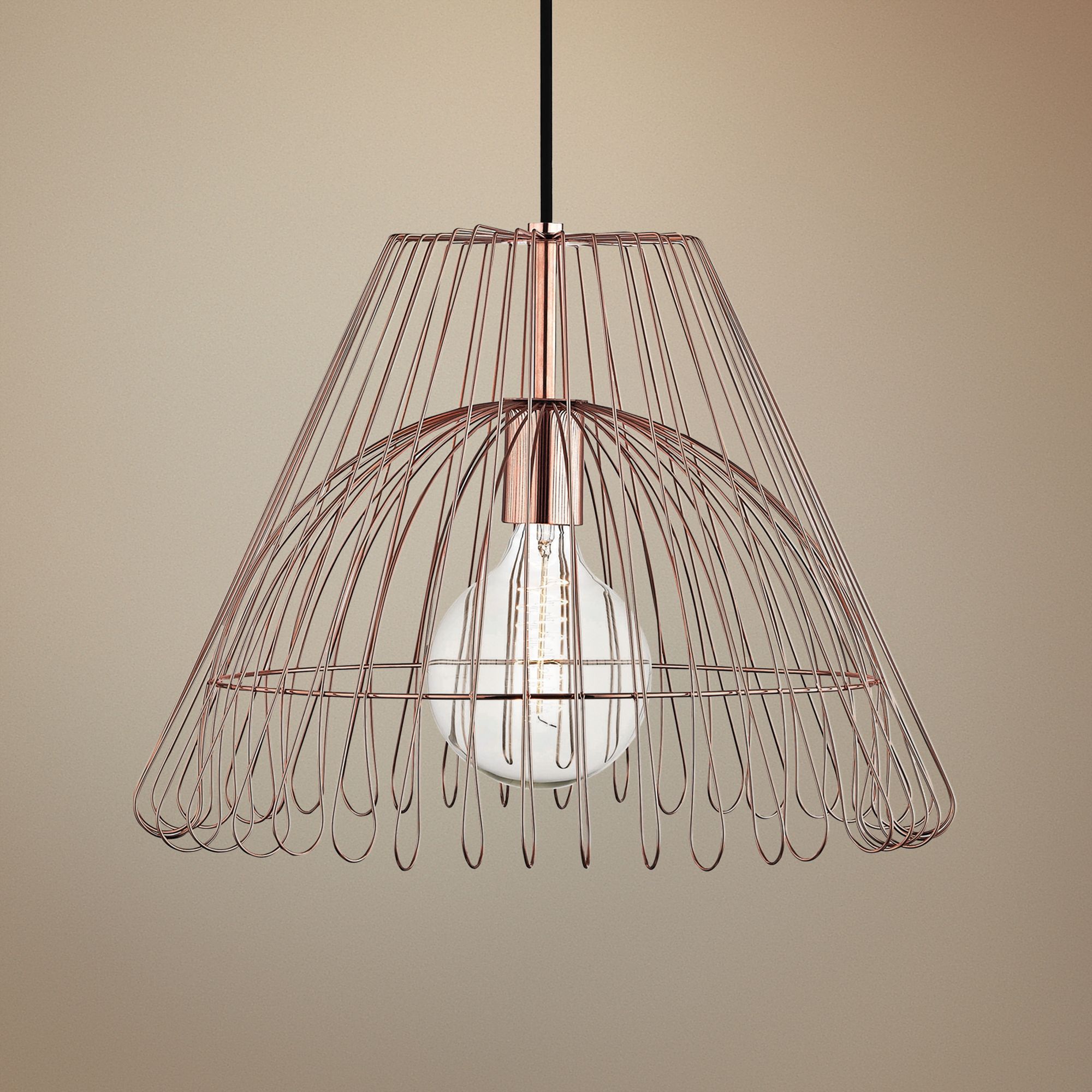Mitzi Katie 18" Wide Polished Copper Pendant Light