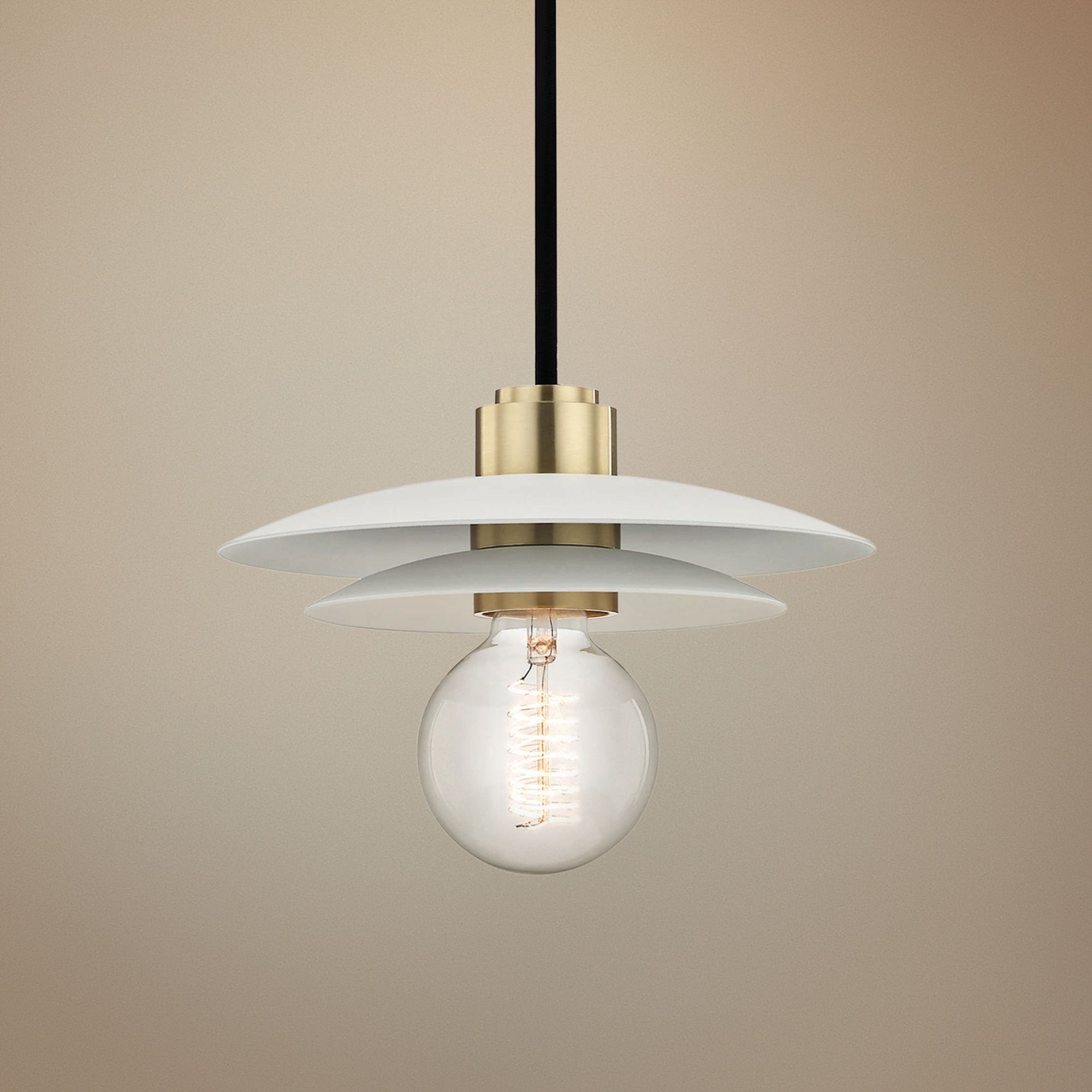 Mitzi Milla 8" Wide Aged Brass Mini Pendant