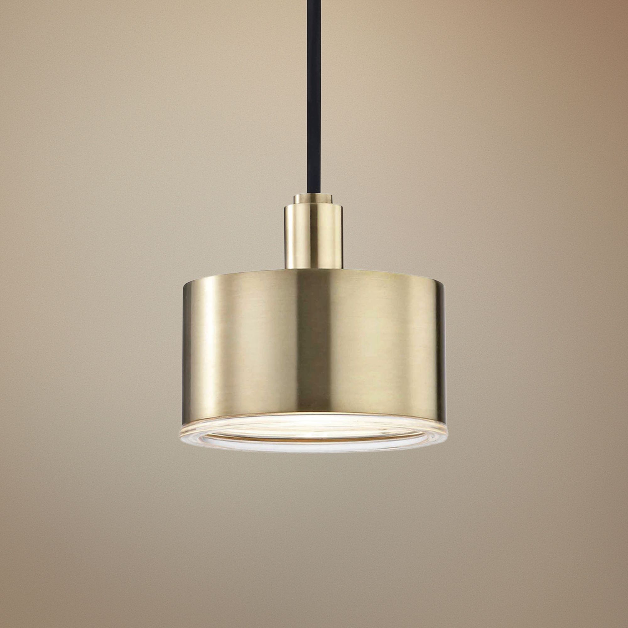 Mitzi Nora 5 1/4" Wide Aged Brass LED Mini Pendant