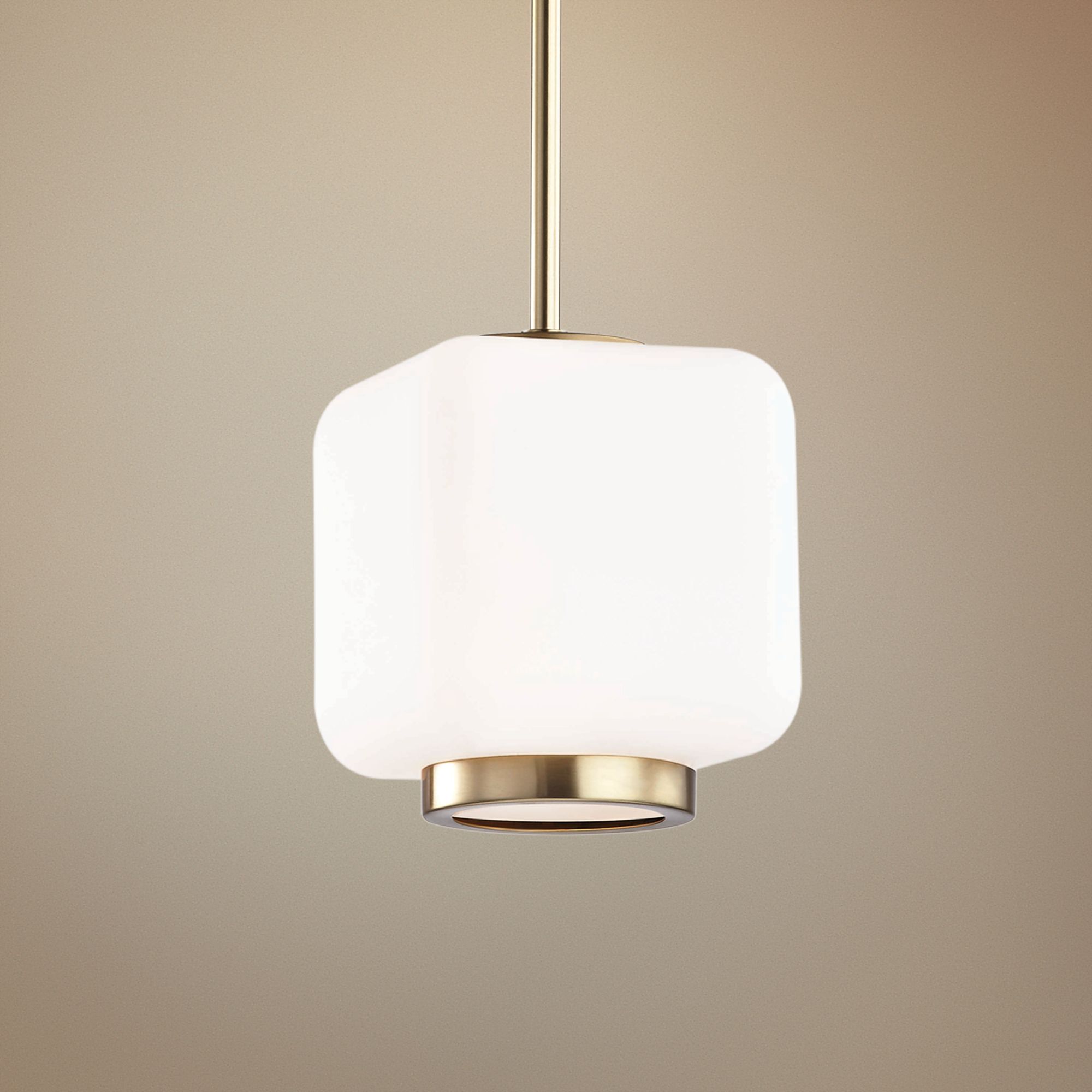 Mitzi Jenny 6 1/2" Wide Aged Brass Mini Pendant