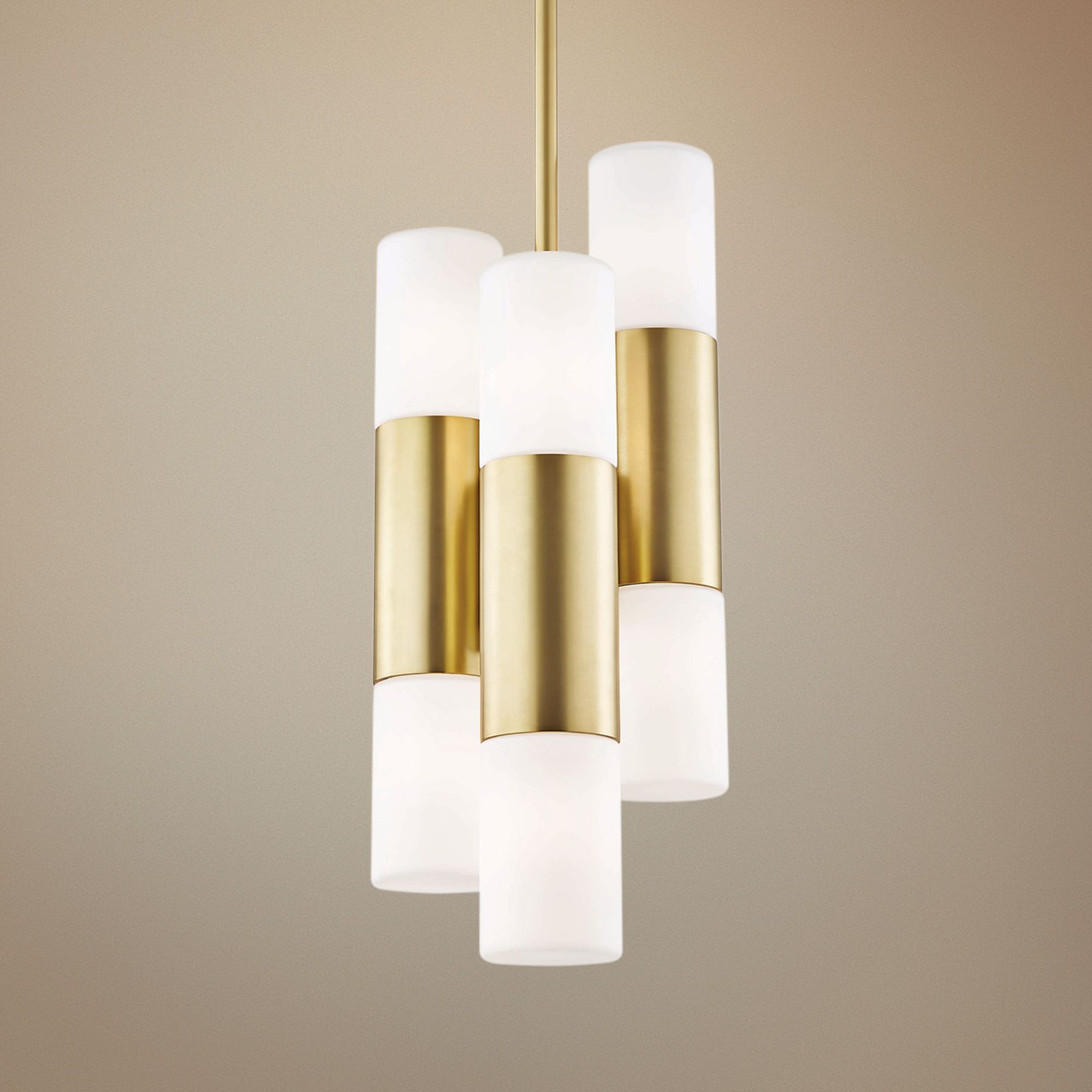 Mitzi Lola 7 1/2" Wide Aged Brass 6-Light LED Mini Pendant