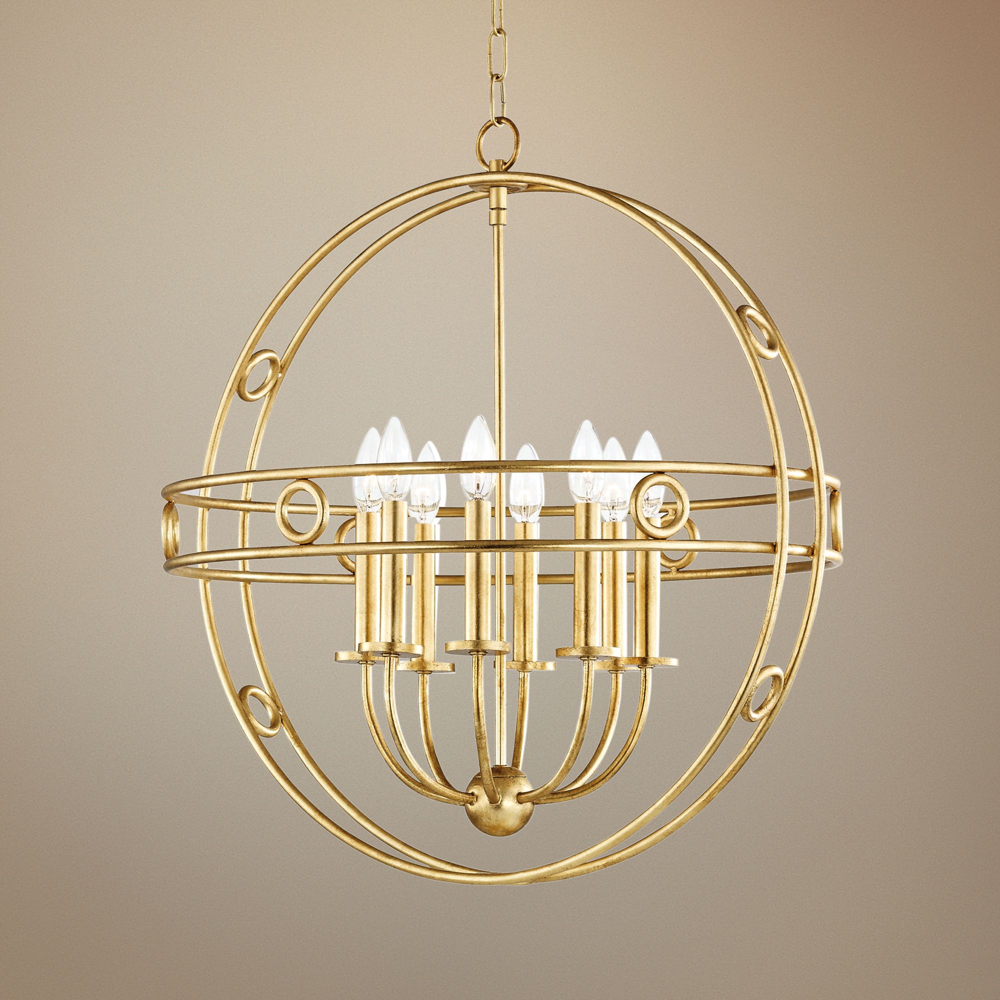 Mitzi Jade 23 3/4" Wide Gold Leaf 8-Light Pendant