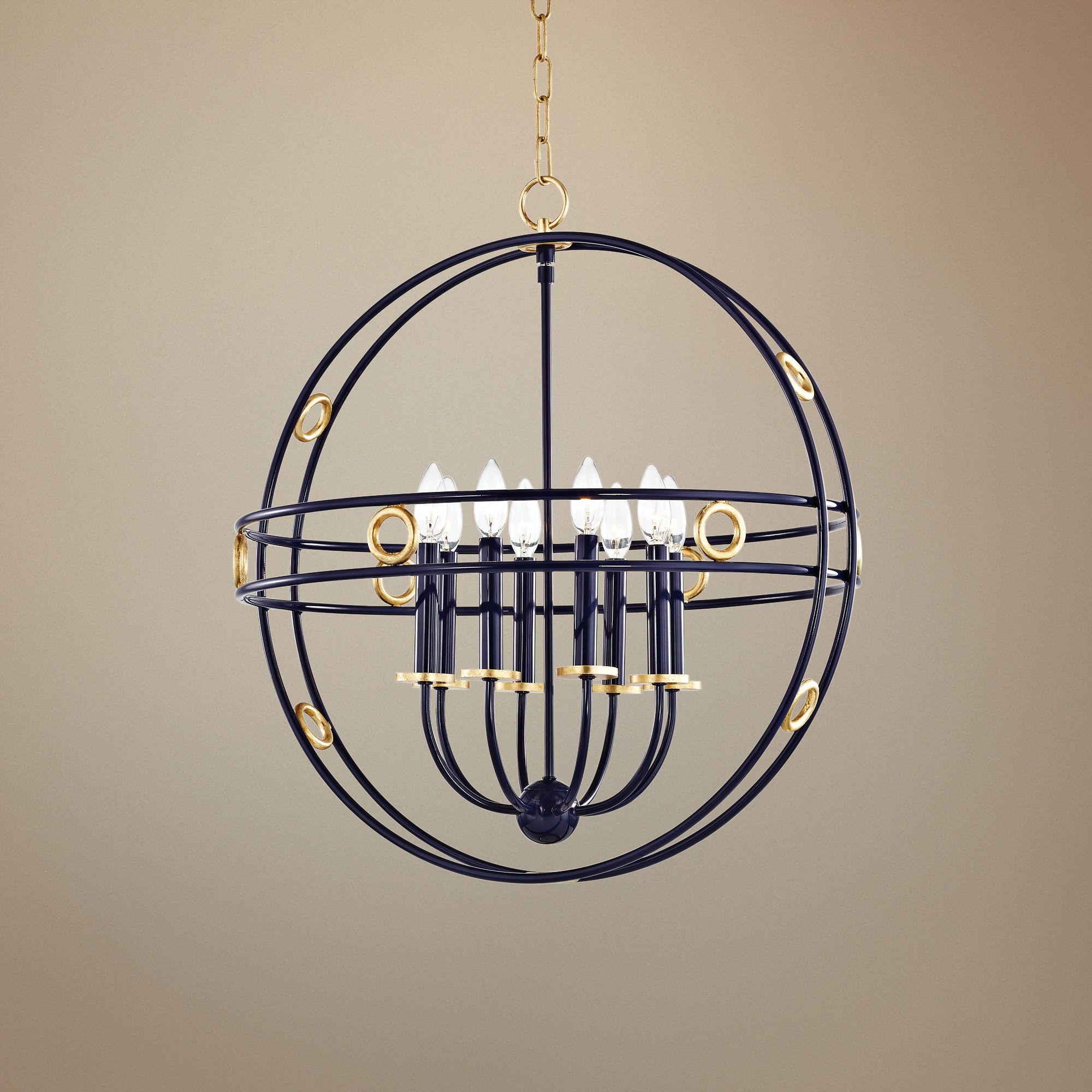 navy and gold ceiling light