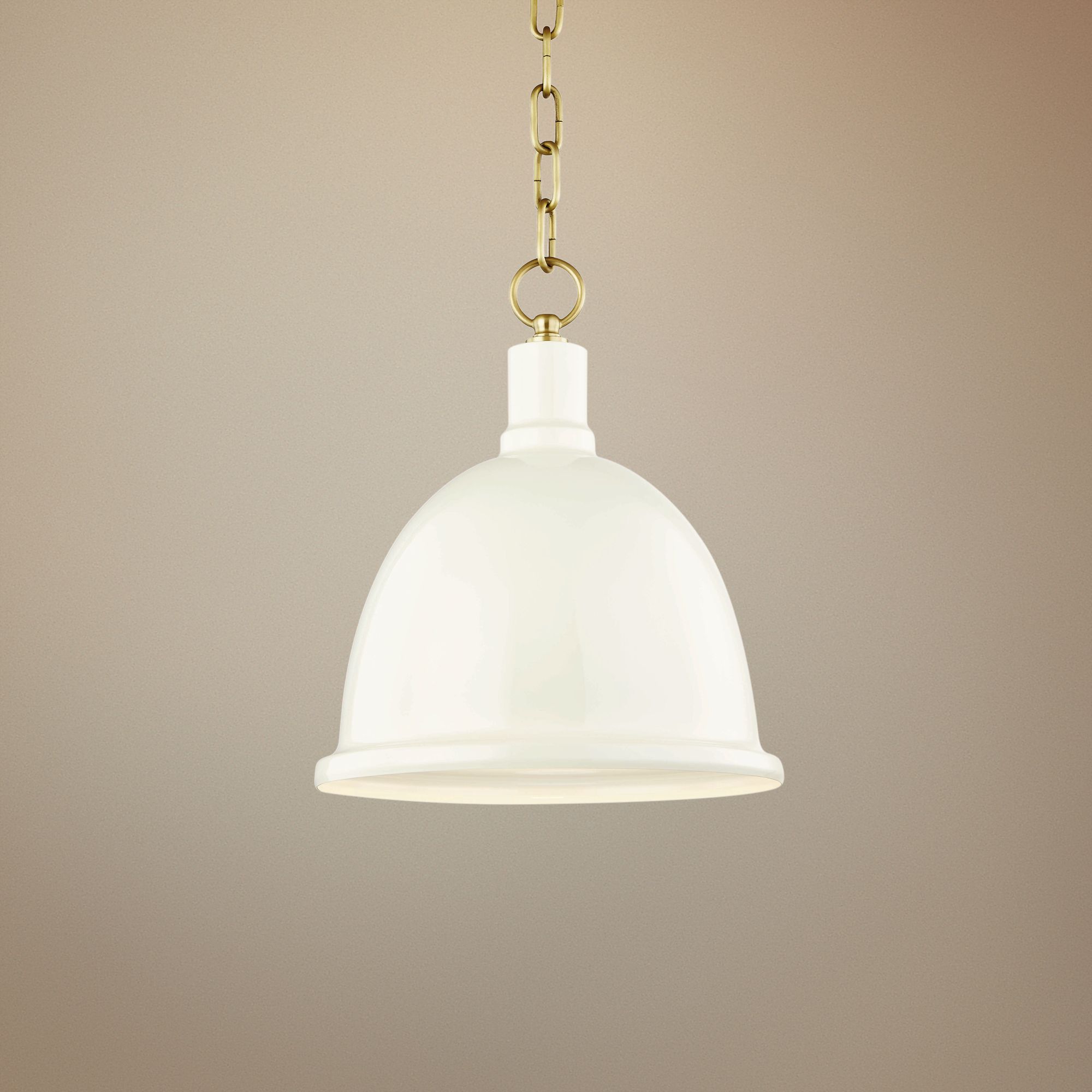 Mitzi Blair 11" Wide Aged Brass Mini Pendant w/ Cream Shade