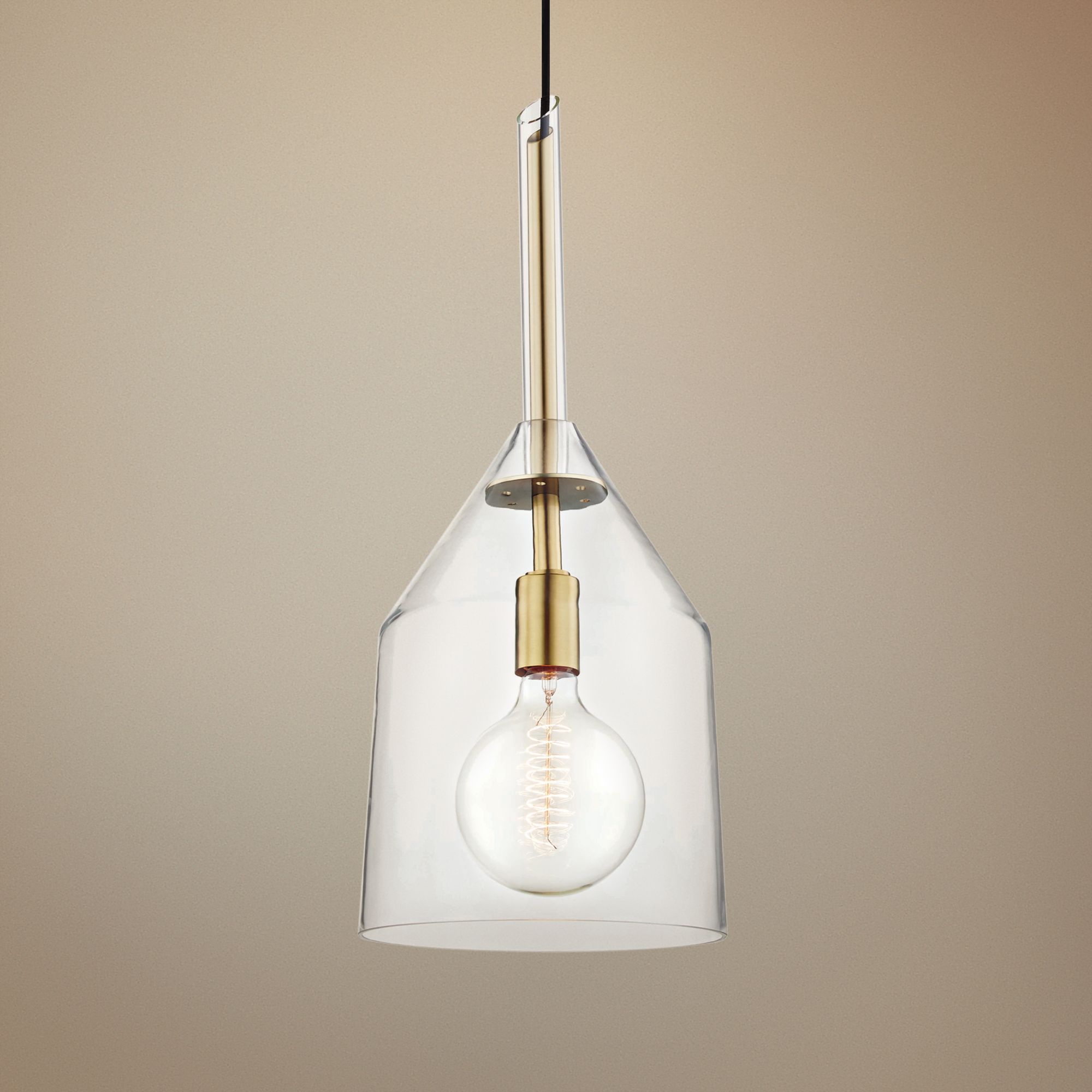 Mitzi Sloan 9 1/2" Wide Aged Brass Mini Pendant